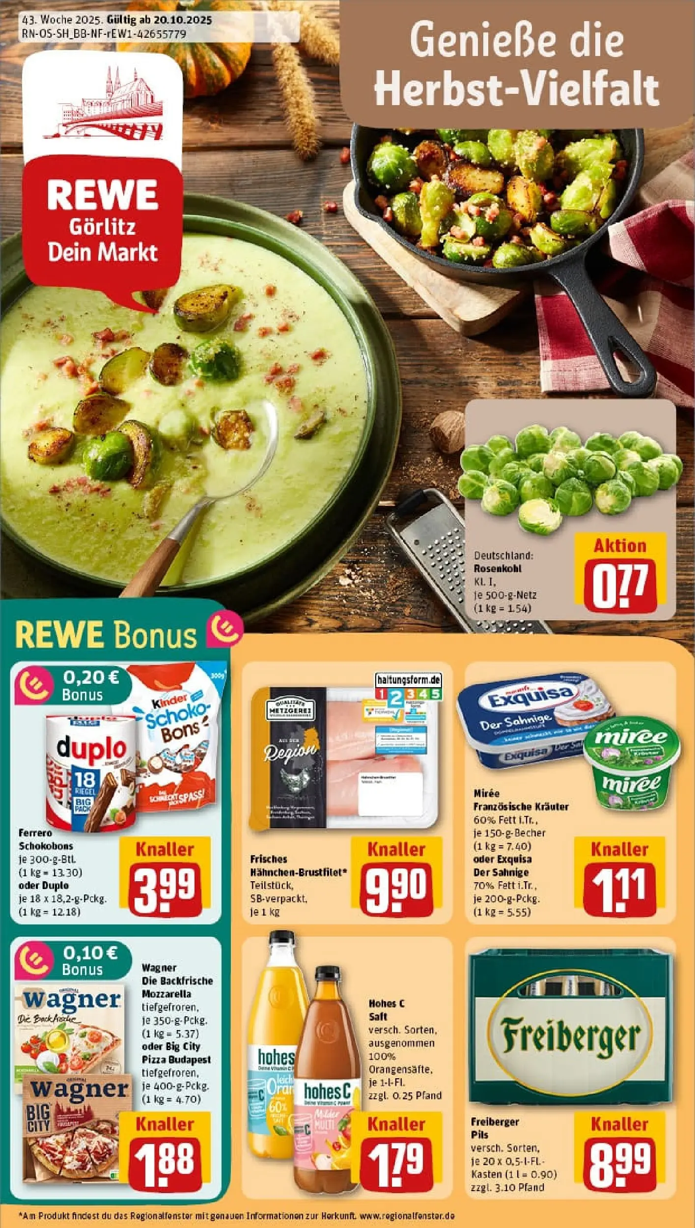 REWE Prospekt ab 19.10.2025 zum Blättern » Angebote | Seite: 1