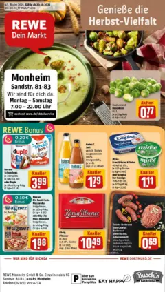 Rewe prospekt Monheim	 ab 19.10.2025 gültig