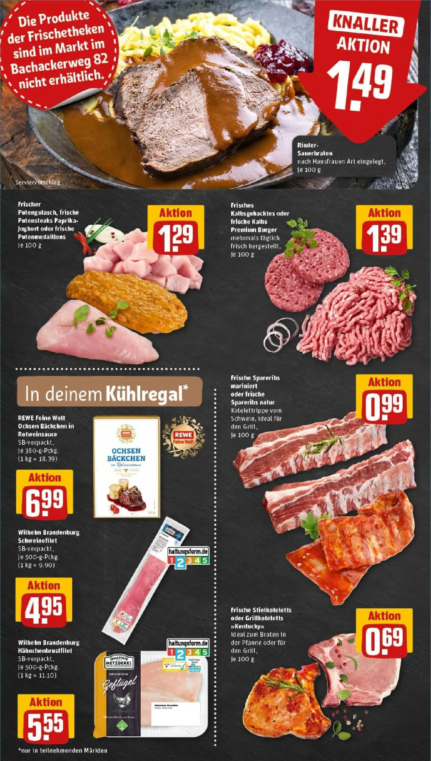 REWE Prospekt ab 19.10.2025 zum Blättern » Angebote | Seite: 8 | Produkte: Joghurt, Burger, Schweinefilet