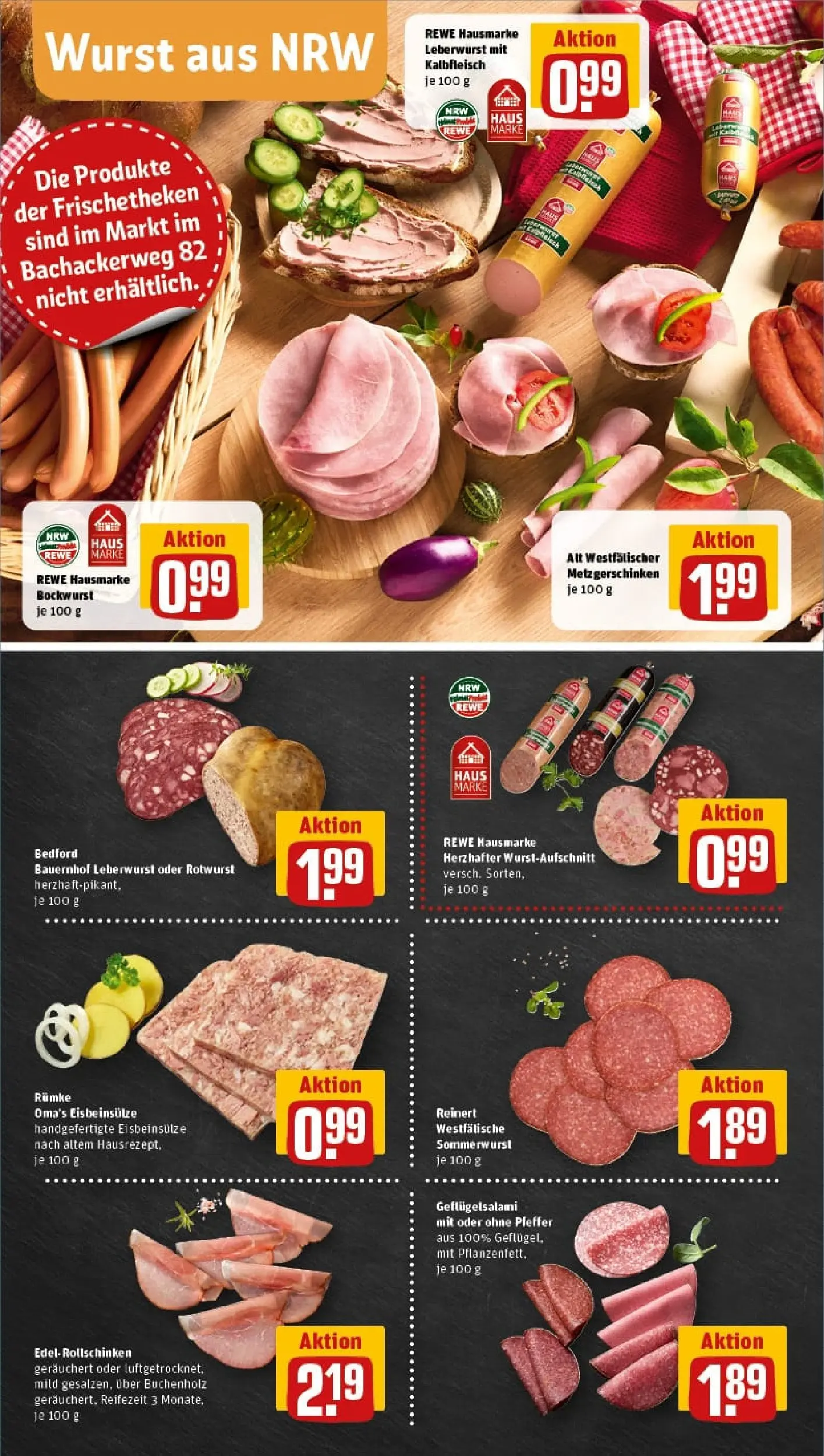 REWE Prospekt ab 19.10.2025 zum Blättern » Angebote | Seite: 10 | Produkte: Bockwurst, Wurst, Salami