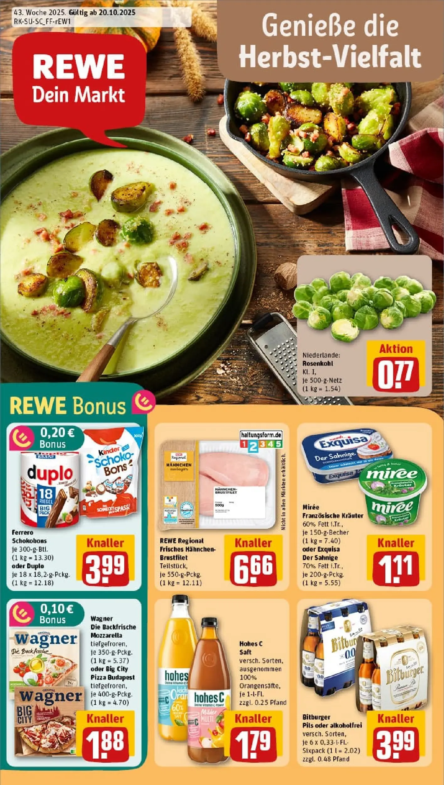 REWE Prospekt ab 19.10.2025 zum Blättern » Angebote | Seite: 1
