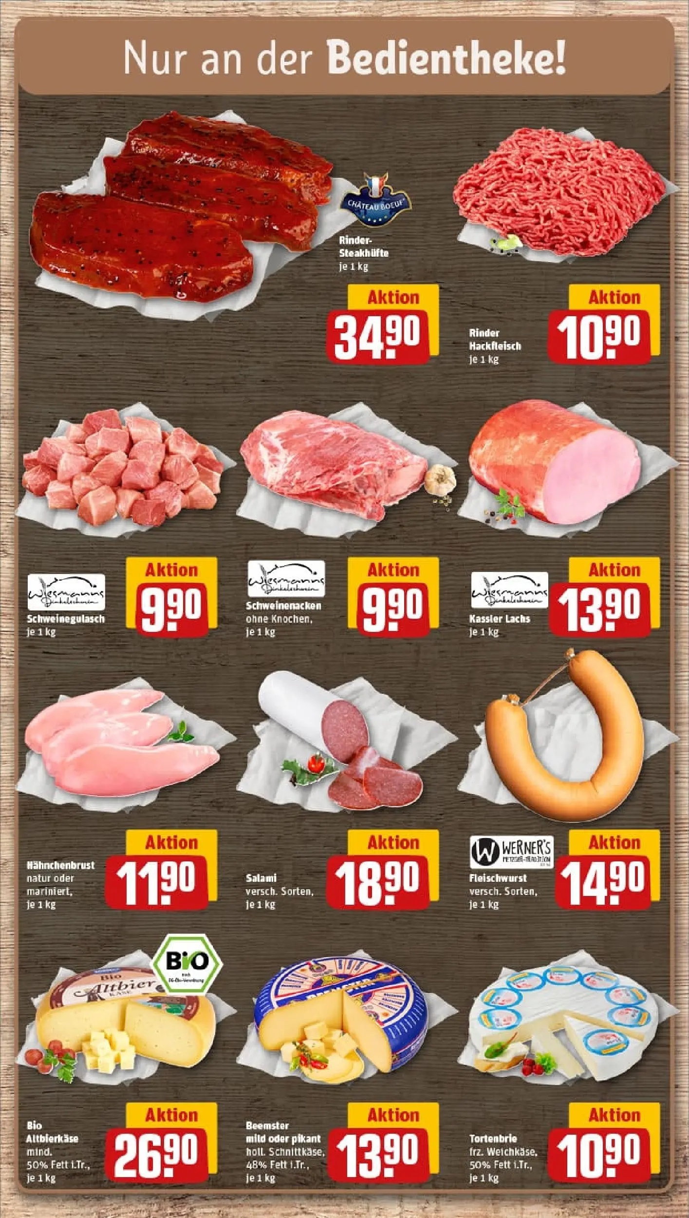 REWE Prospekt ab 19.10.2025 zum Blättern » Angebote | Seite: 10 | Produkte: Schweinegulasch, Steak, Hackfleisch, Hahnchenbrust