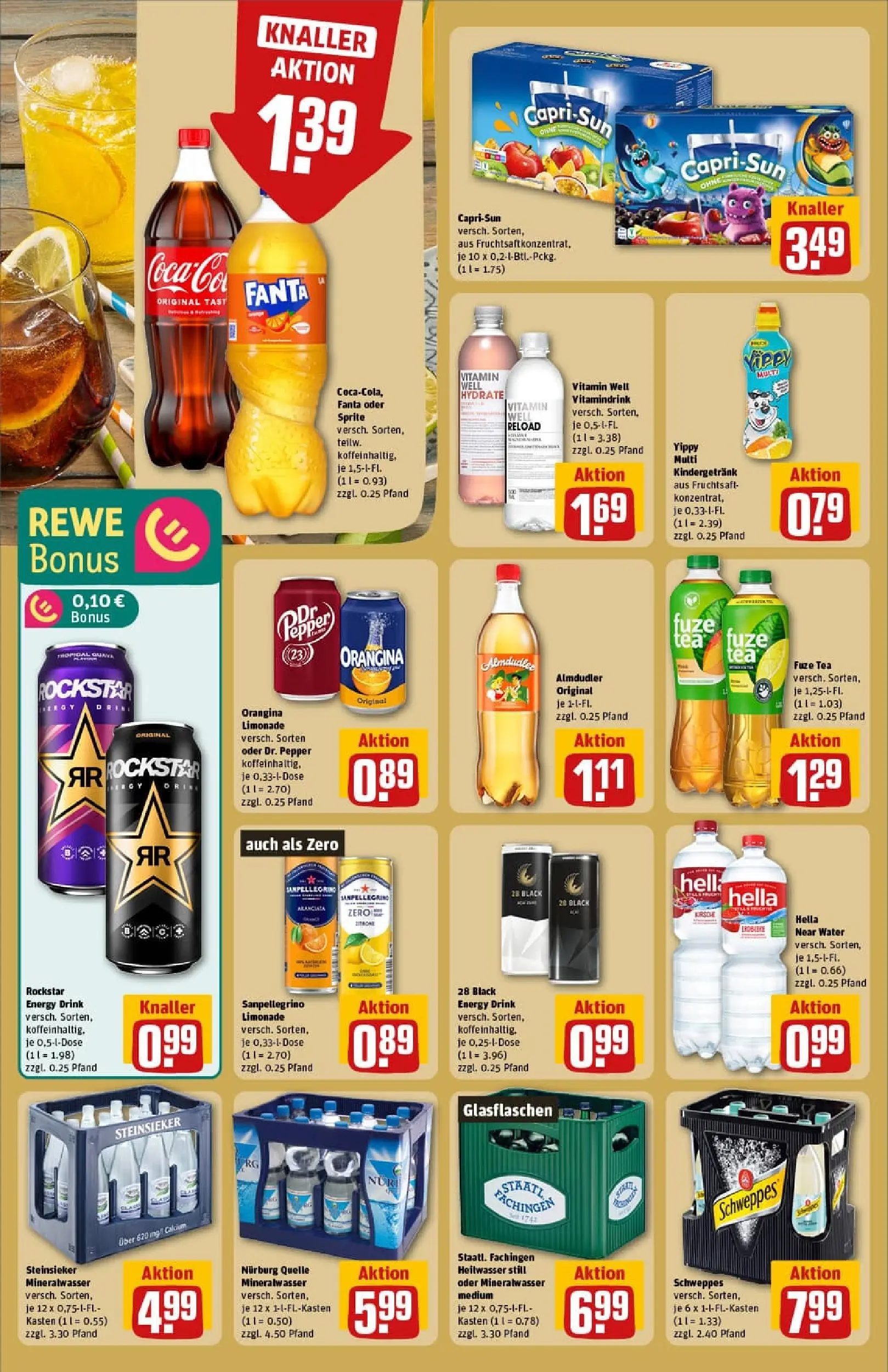 REWE Prospekt ab 19.10.2025 zum Blättern » Angebote | Seite: 20 | Produkte: Fuze tea, Schweppes, Hella, Fruchtsaft