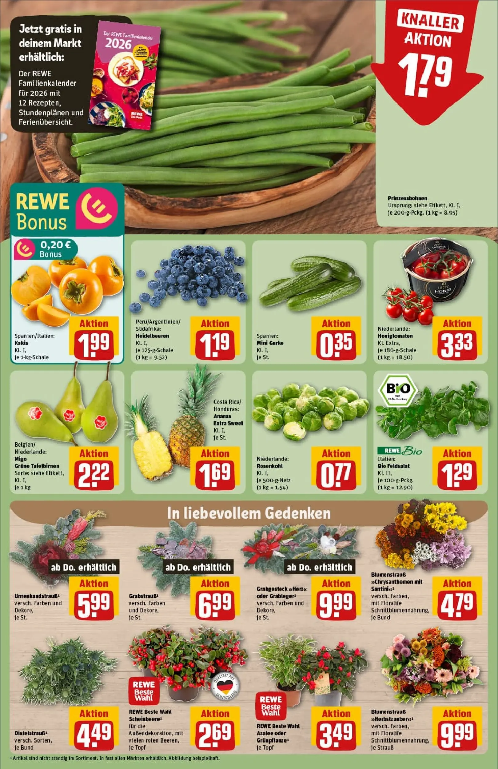 REWE Prospekt ab 19.10.2025 zum Blättern » Angebote | Seite: 9 | Produkte: Ananas, Heidelbeeren, Kaki