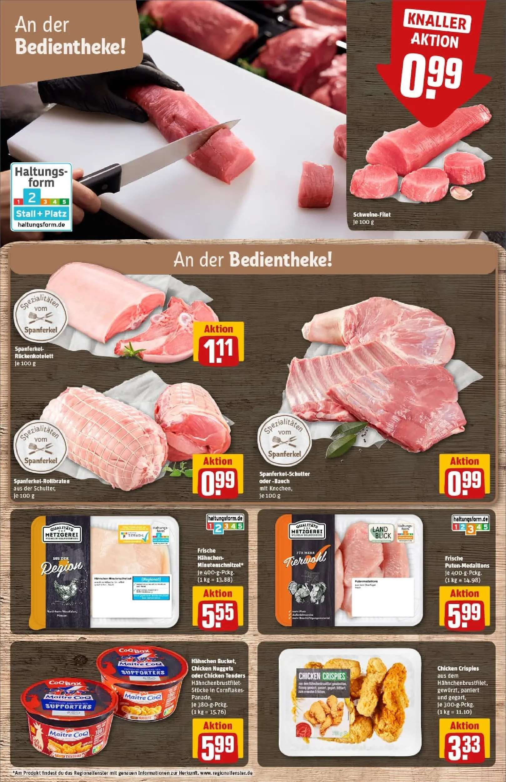 REWE Prospekt ab 19.10.2025 zum Blättern » Angebote | Seite: 10 | Produkte: Hahnchen, Box, Tür, Schweinefilet