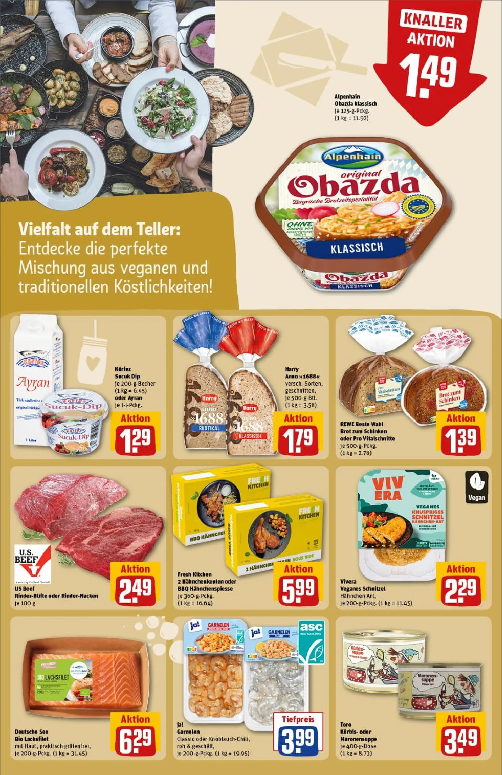 REWE Prospekt ab 19.10.2025 zum Blättern » Angebote | Seite: 20 | Produkte: Garnelen, Schnitzel, Kürbis, Schinken