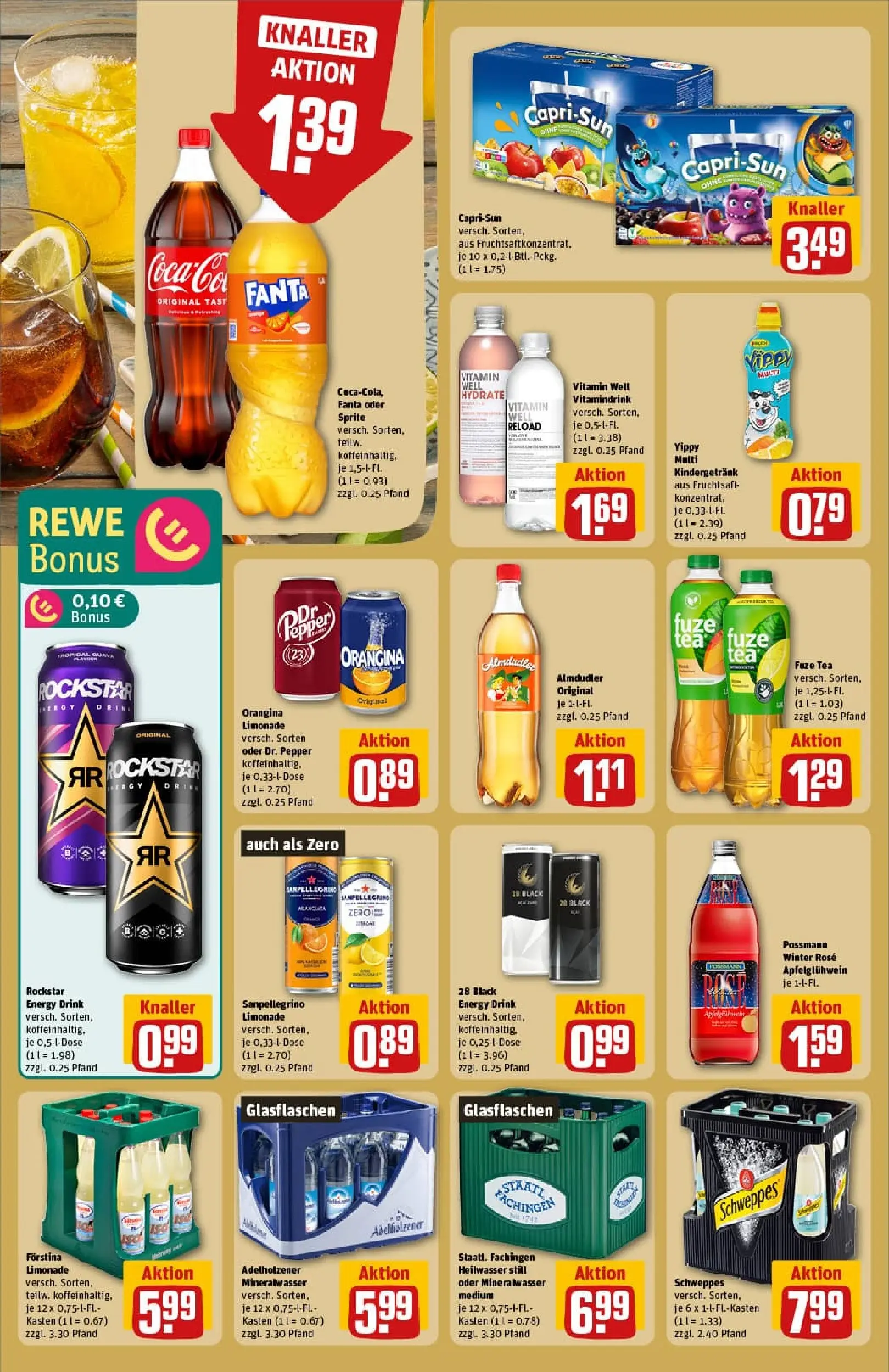 REWE Prospekt ab 19.10.2025 zum Blättern » Angebote | Seite: 22 | Produkte: Fanta, Sprite, Apple, Fruchtsaft