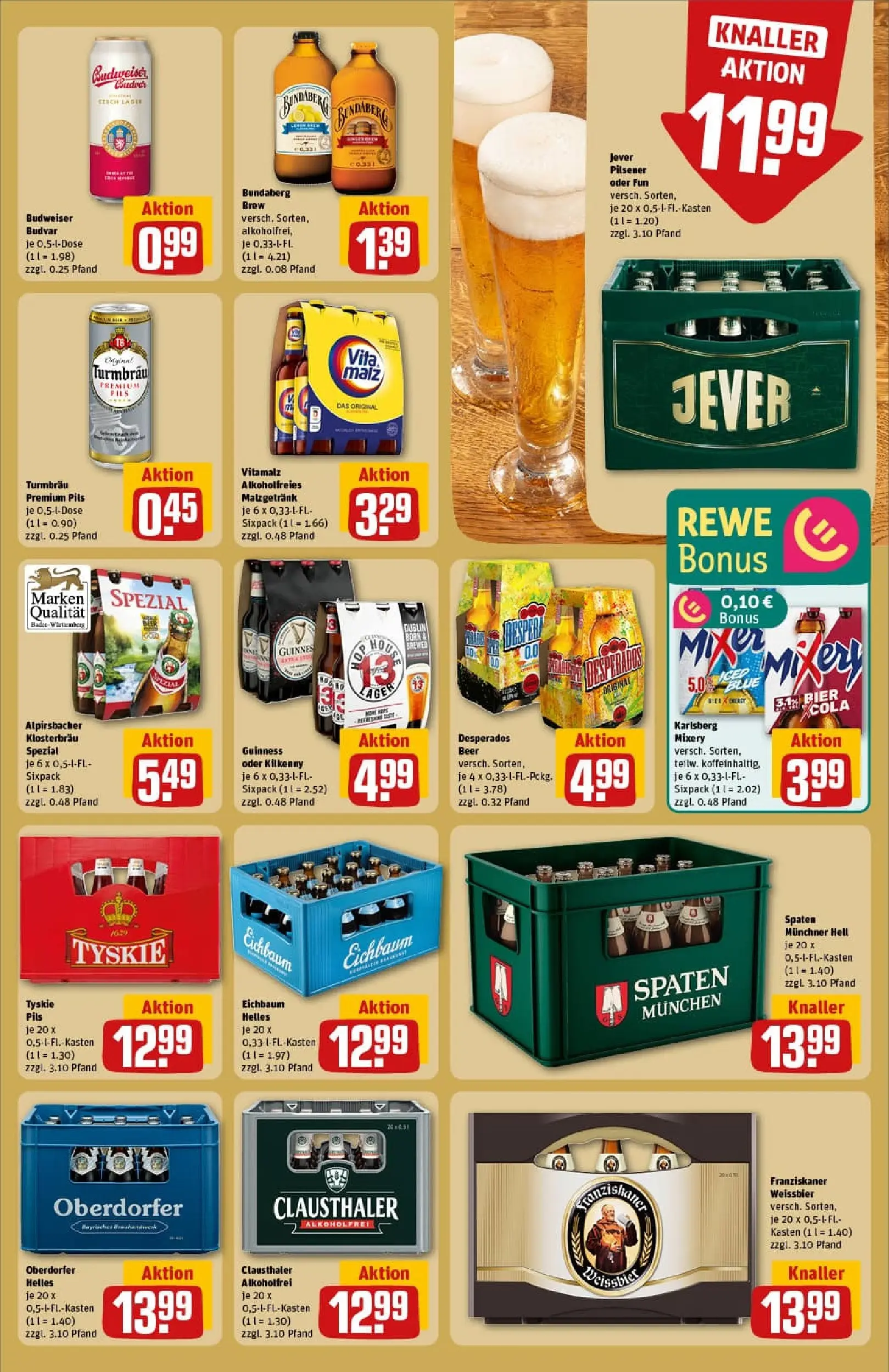 REWE Prospekt ab 19.10.2025 zum Blättern » Angebote | Seite: 23 | Produkte: Franziskaner, Cola, Pils, Budweiser