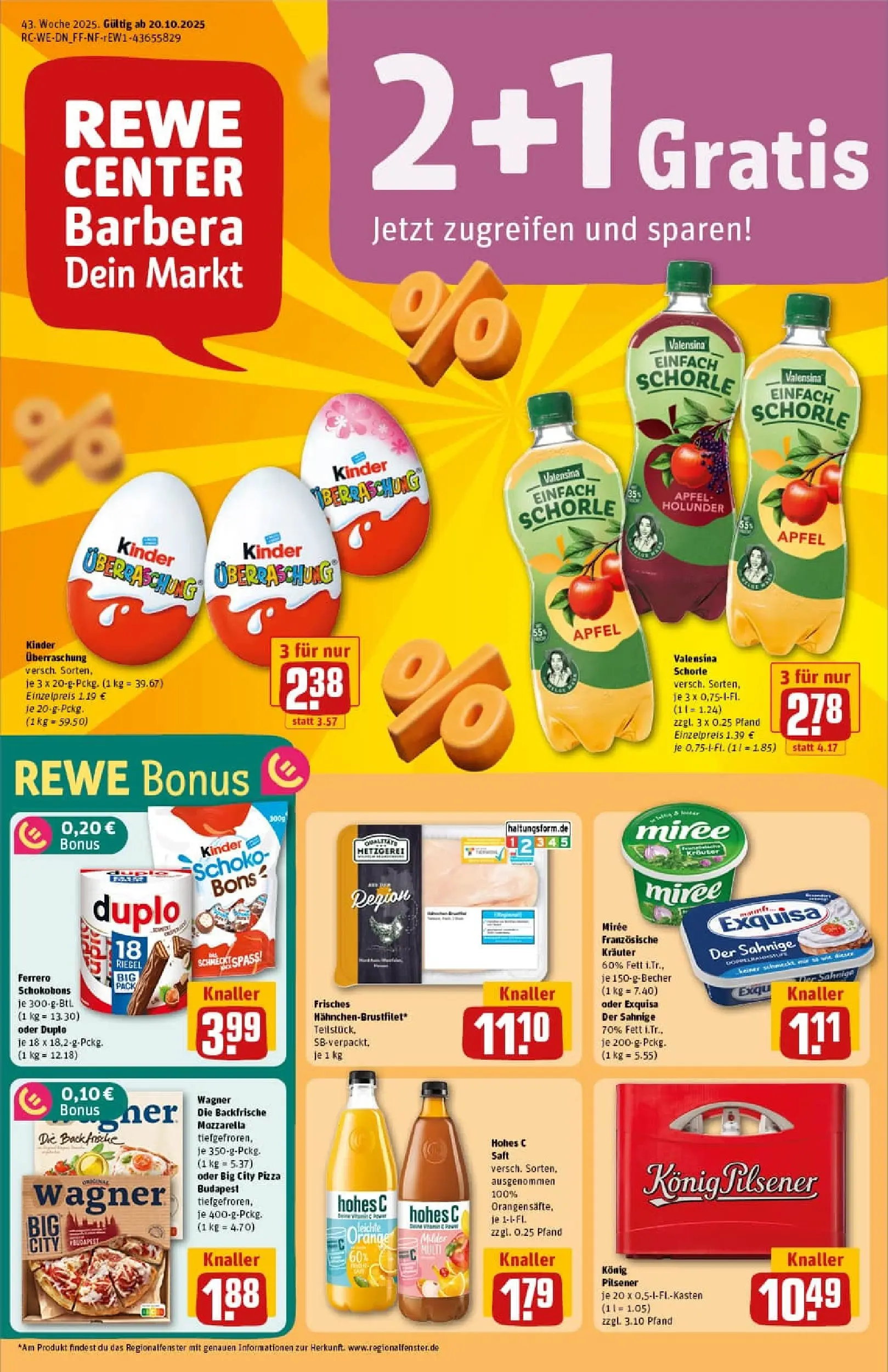 REWE Prospekt ab 19.10.2025 zum Blättern » Angebote | Seite: 1