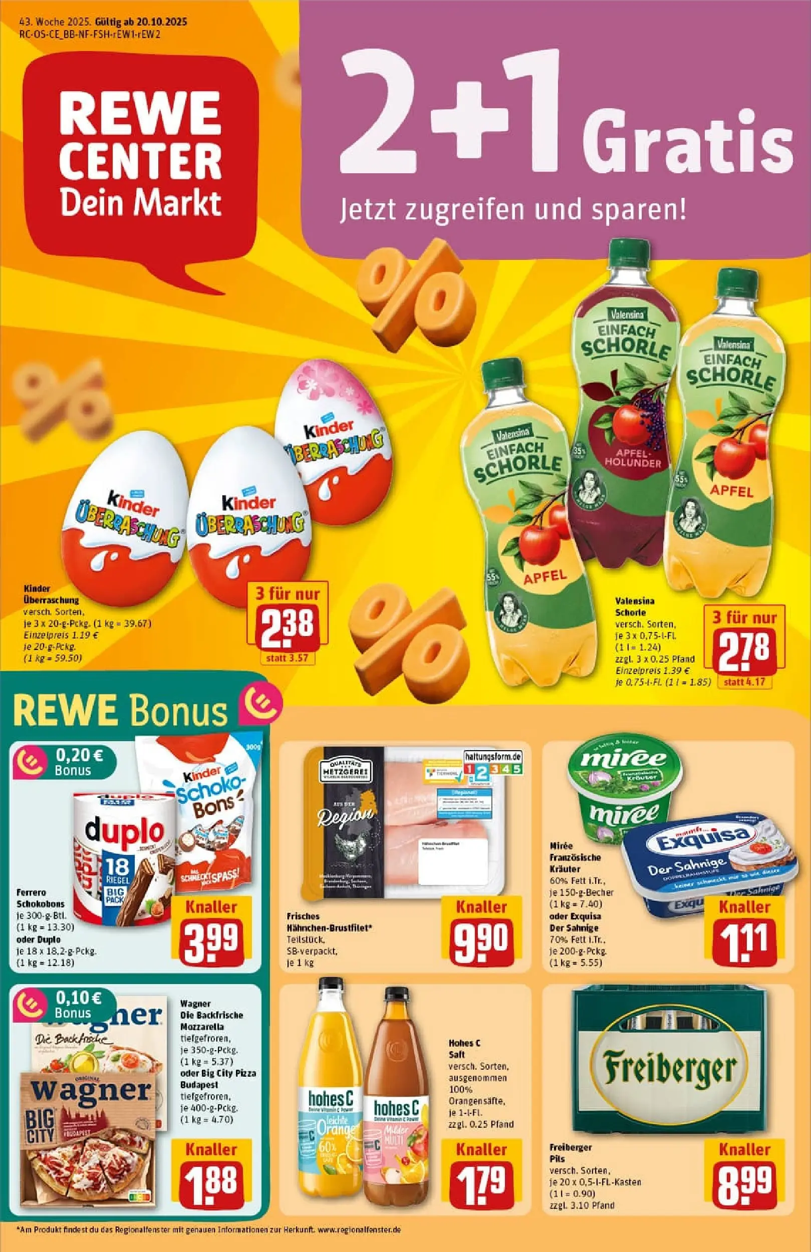 REWE Prospekt ab 19.10.2025 zum Blättern » Angebote | Seite: 1
