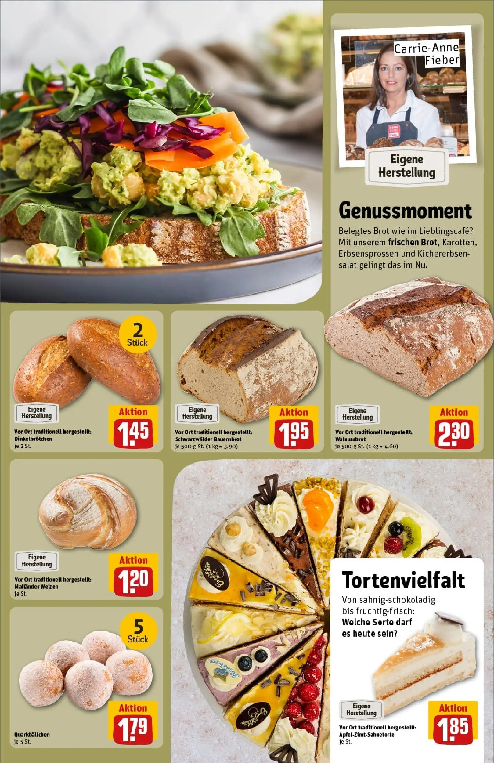 REWE Prospekt ab 19.10.2025 zum Blättern » Angebote | Seite: 14 | Produkte: Brot, Salat