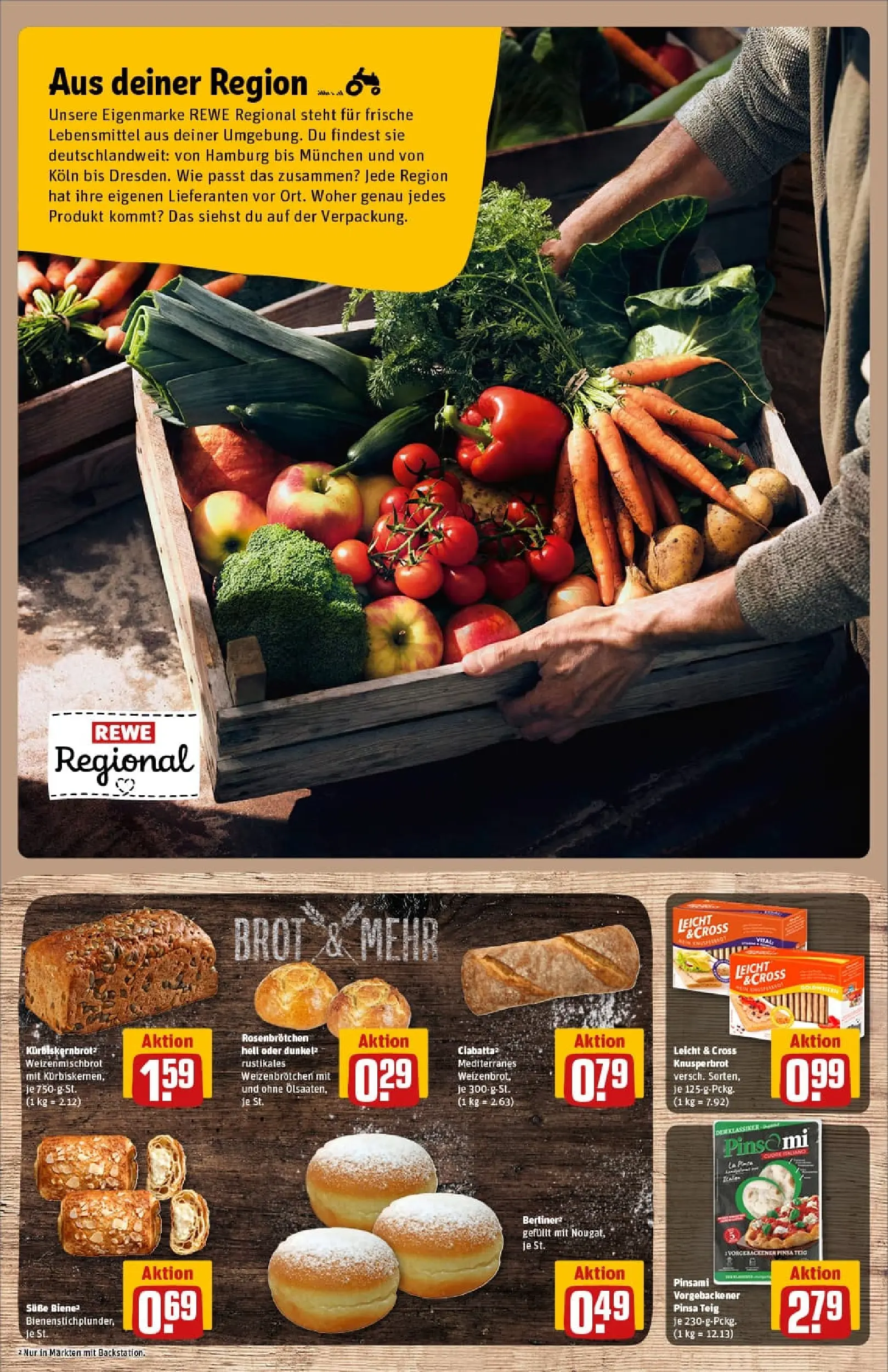 REWE Prospekt ab 19.10.2025 zum Blättern » Angebote | Seite: 13 | Produkte: Berliner, Brot
