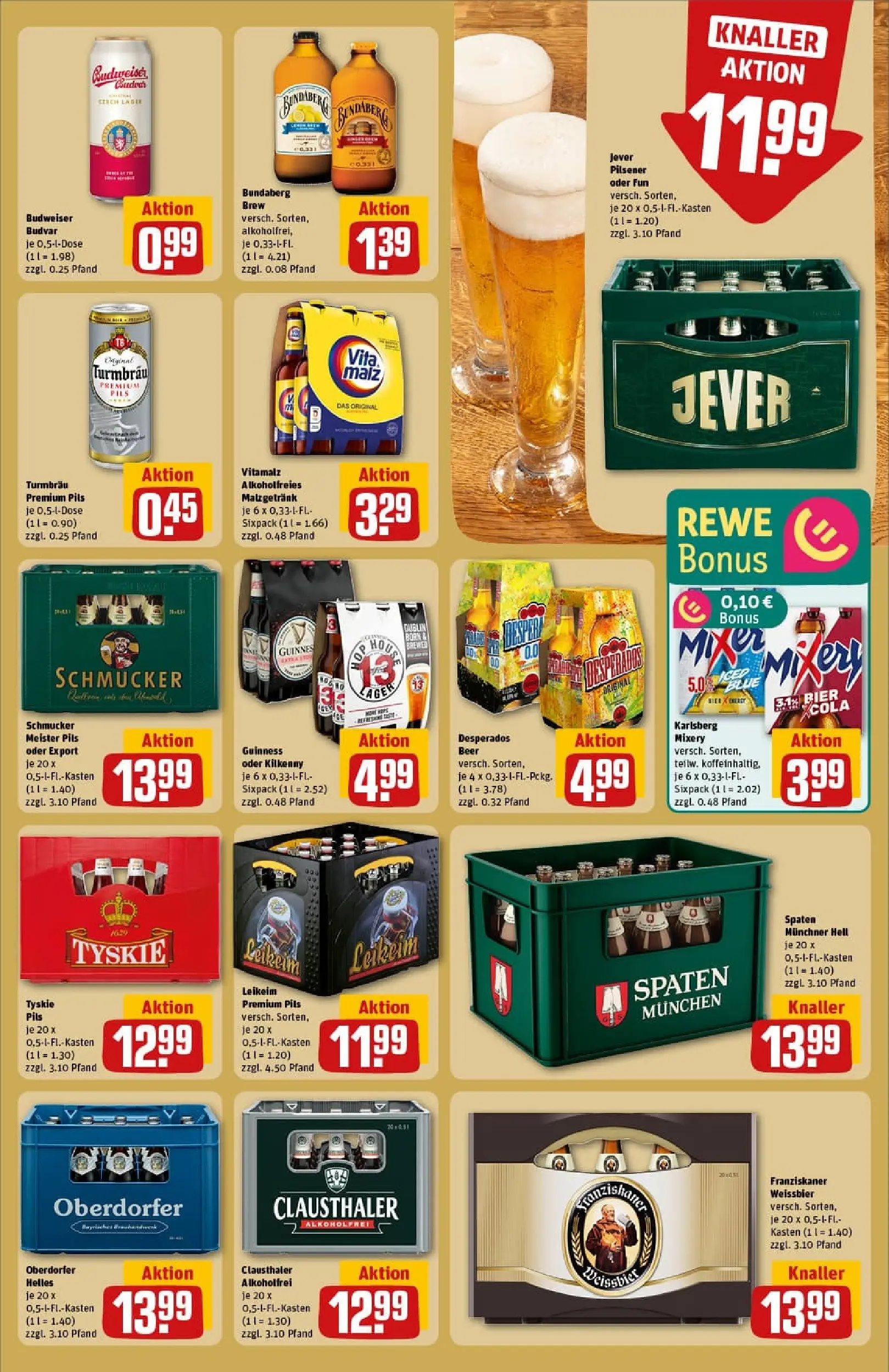 REWE Prospekt ab 19.10.2025 zum Blättern » Angebote | Seite: 23 | Produkte: Tyskie, Bier, Pils, Jever