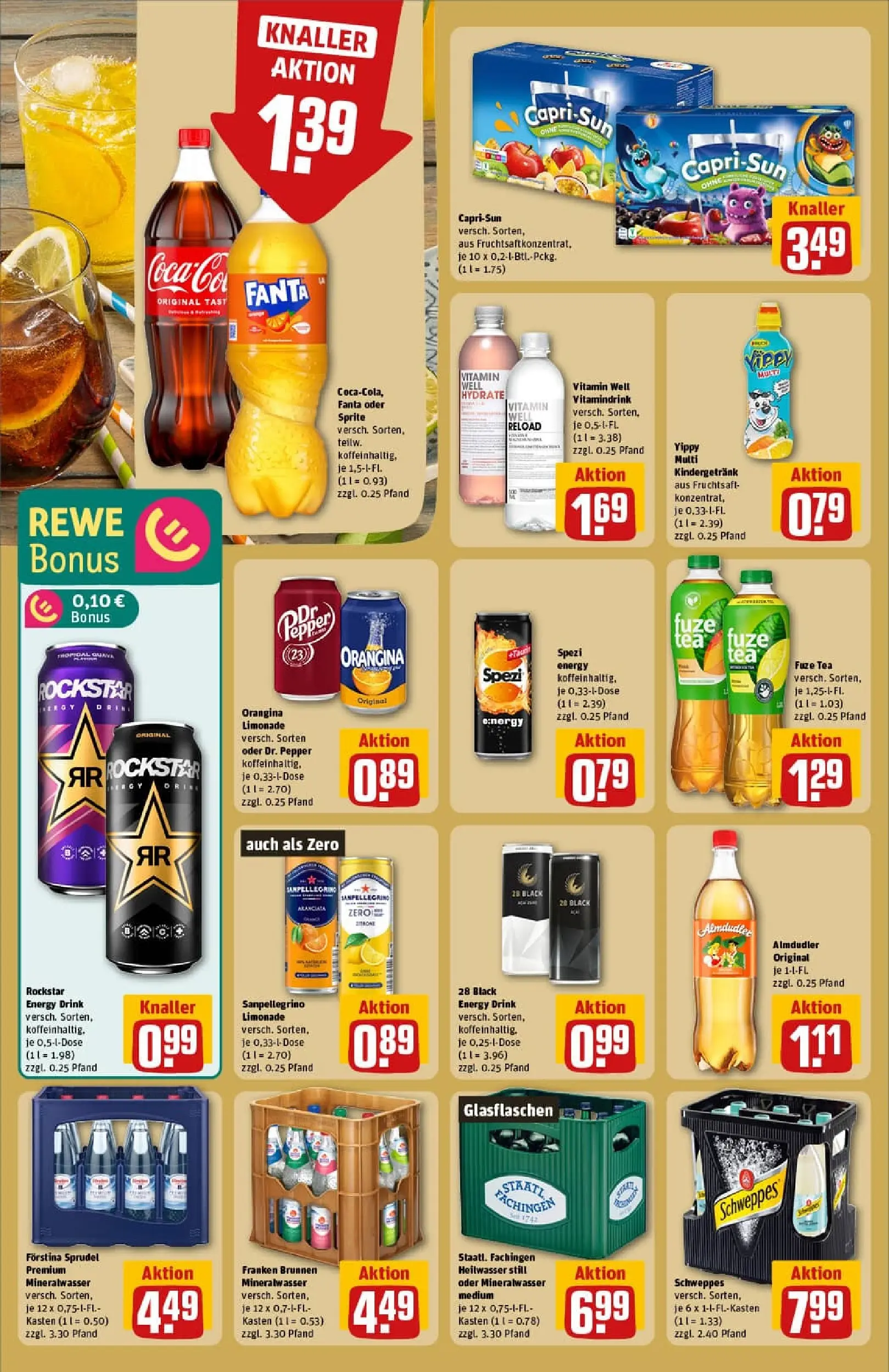 REWE Prospekt ab 19.10.2025 zum Blättern » Angebote | Seite: 20 | Produkte: Rockstar energy, Sprite, Rockstar, Limonade