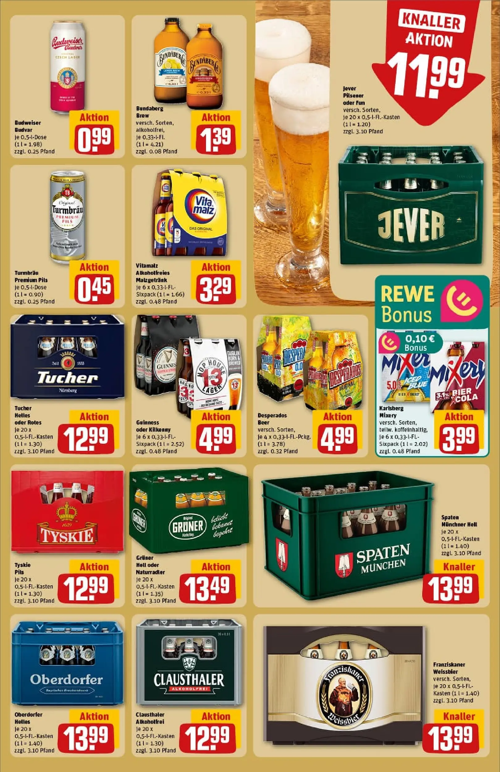 REWE Prospekt ab 19.10.2025 zum Blättern » Angebote | Seite: 21 | Produkte: Franziskaner, Weißbier, Desperados, Mixery
