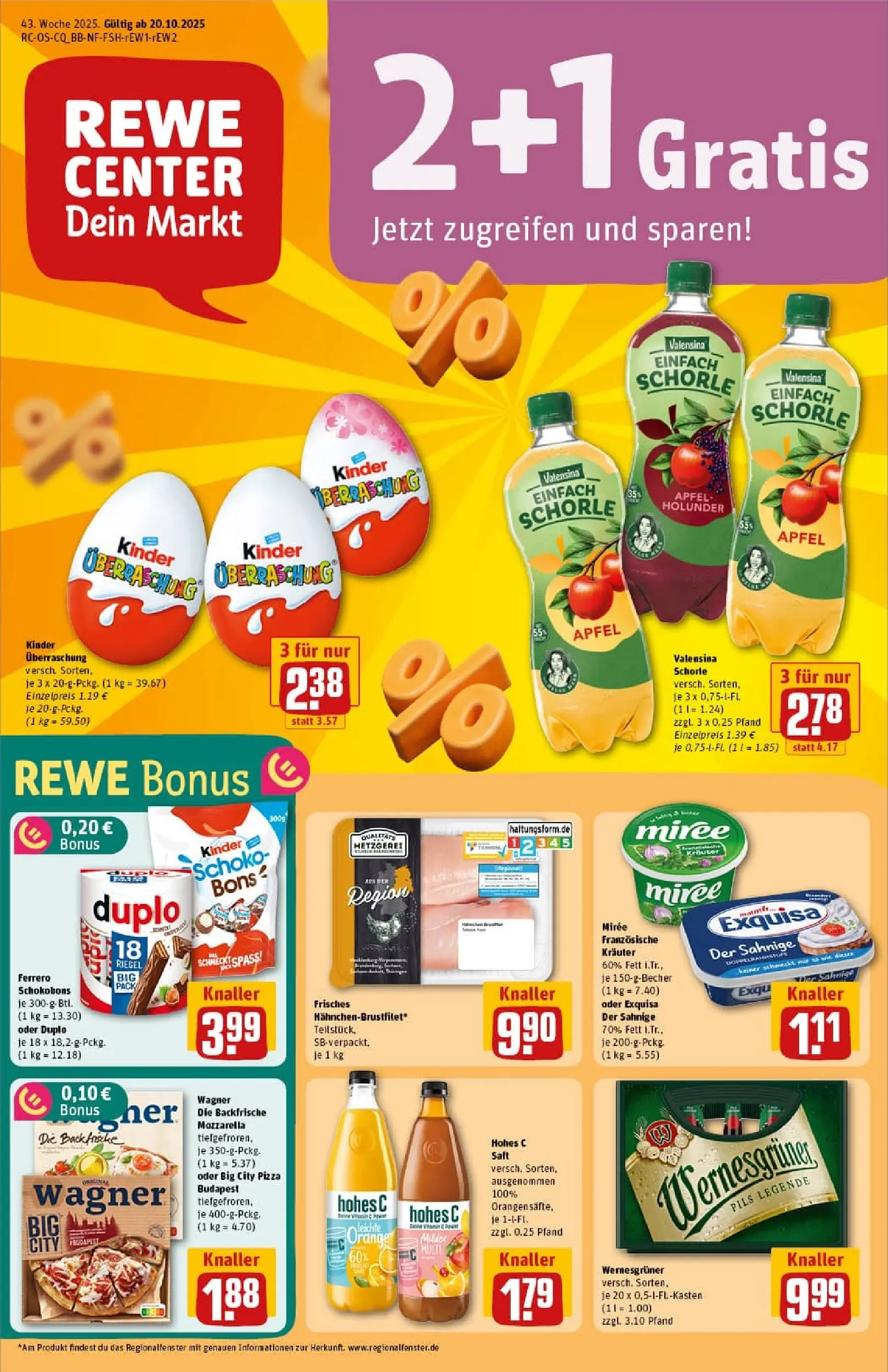 REWE Prospekt ab 19.10.2025 zum Blättern » Angebote | Seite: 1