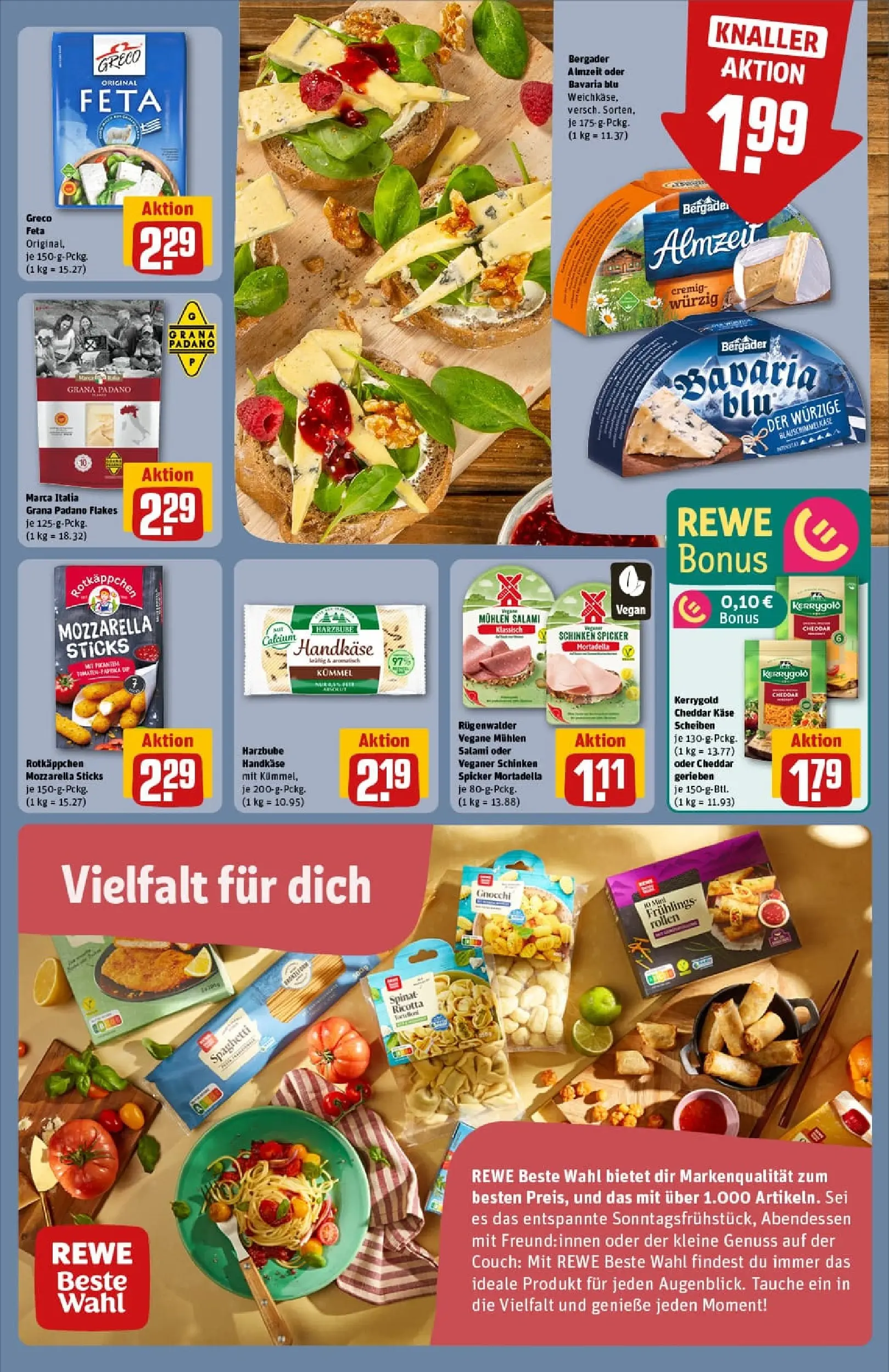 REWE Prospekt ab 19.10.2025 zum Blättern » Angebote | Seite: 15 | Produkte: Käse, Couch, Pasta, Salami