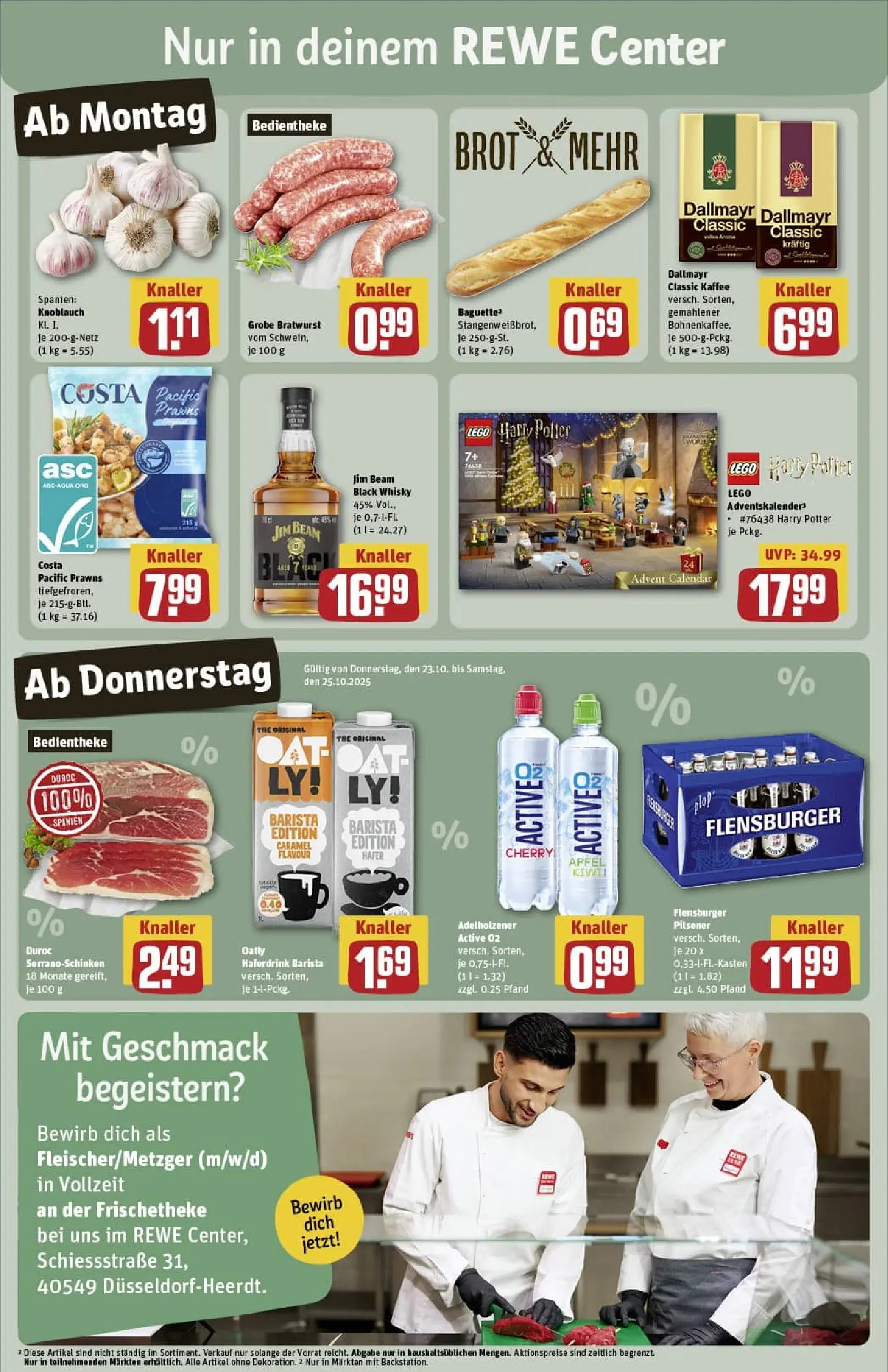 REWE Prospekt ab 19.10.2025 zum Blättern » Angebote | Seite: 5 | Produkte: Bratwurst, Adelholzener, Flensburger, Brot