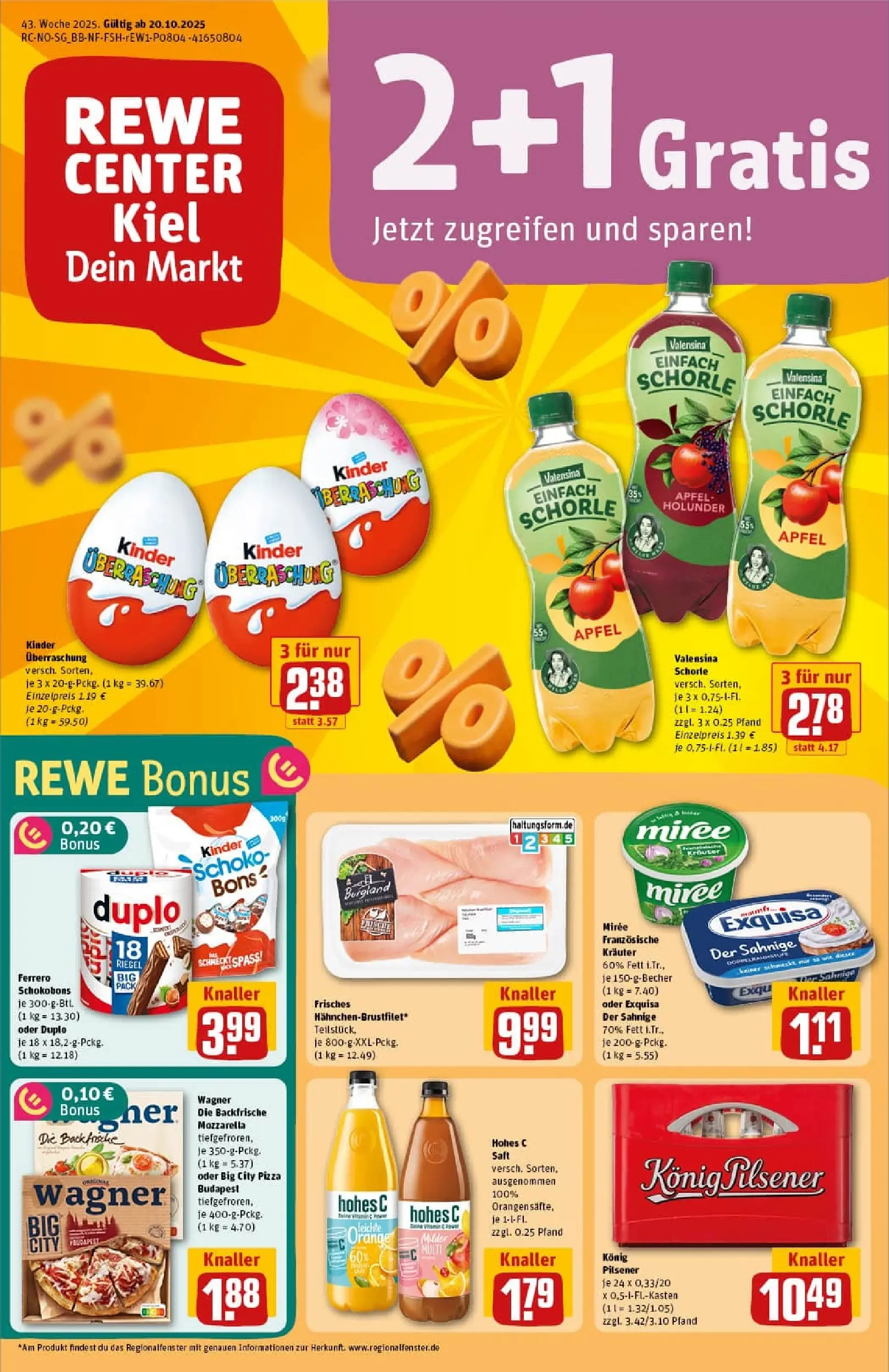 REWE Prospekt ab 19.10.2025 zum Blättern » Angebote | Seite: 1