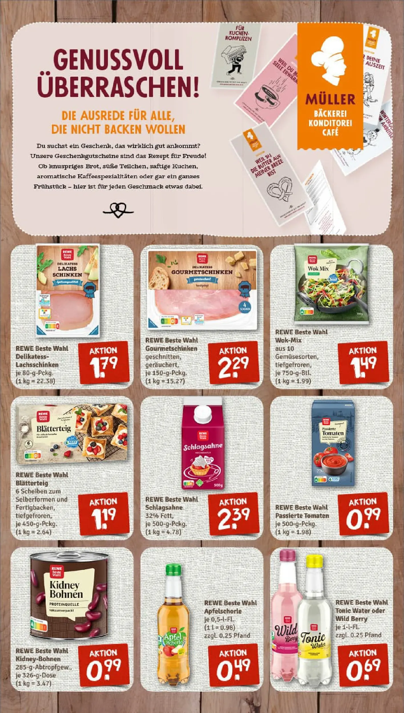 REWE Prospekt ab 19.10.2025 zum Blättern » Angebote | Seite: 7 | Produkte: Bäckerei, Äpfel, Lachs, Schinken