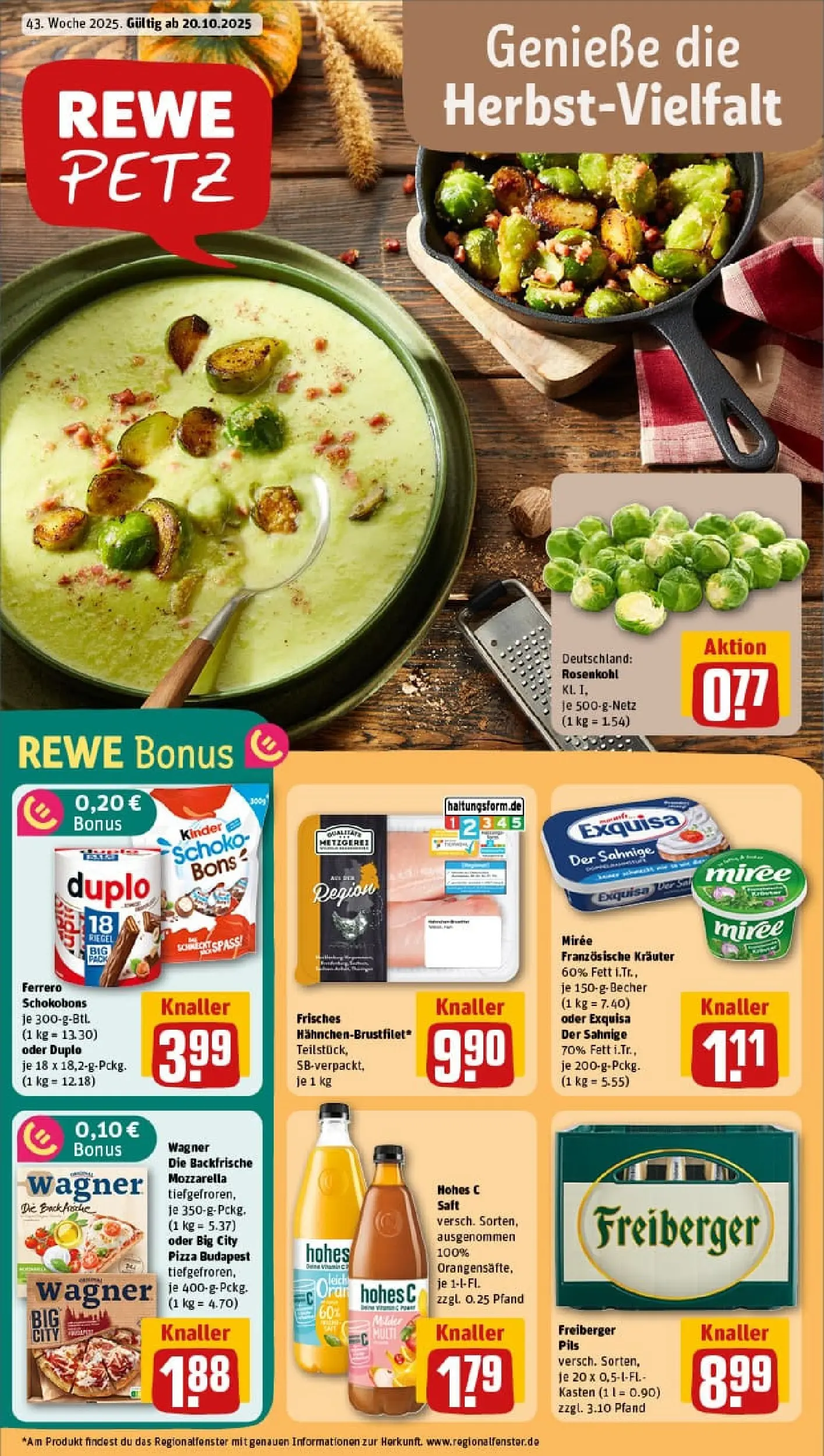 REWE Prospekt ab 19.10.2025 zum Blättern » Angebote | Seite: 1