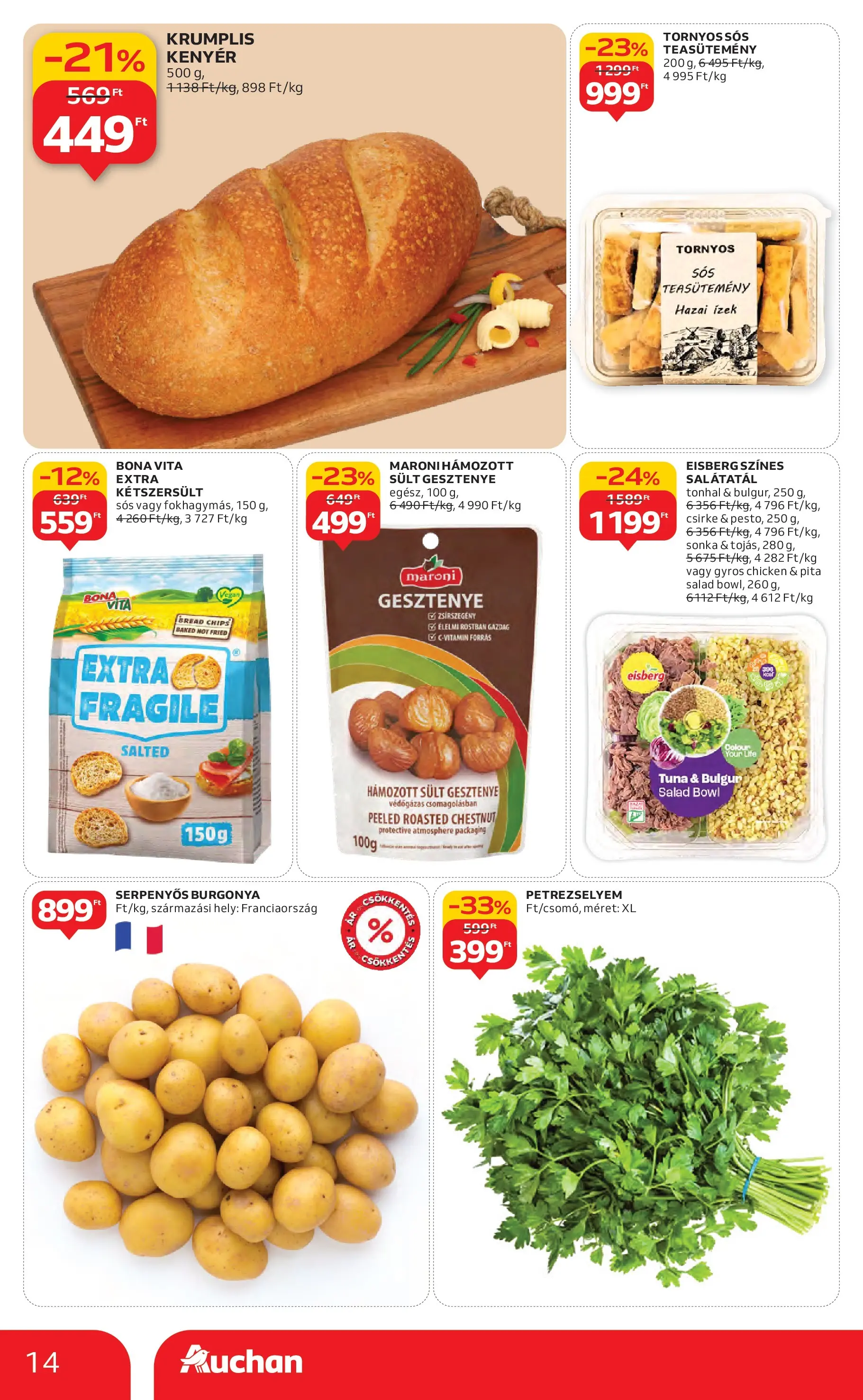 Akciós újság új Auchan - 2025.10.16. -tól/töl ⏳ | Oldal: 14 | Termékek: Petrezselyem, Chips, Teasütemény, Kétszersült Auchan Akciós újság Székesfehérvár - 2025.10.16. -tól/töl > akció, lapozható szórólap 🛍️ | Oldal: 14 | Termékek: Petrezselyem, Chips, Teasütemény, Kétszersült