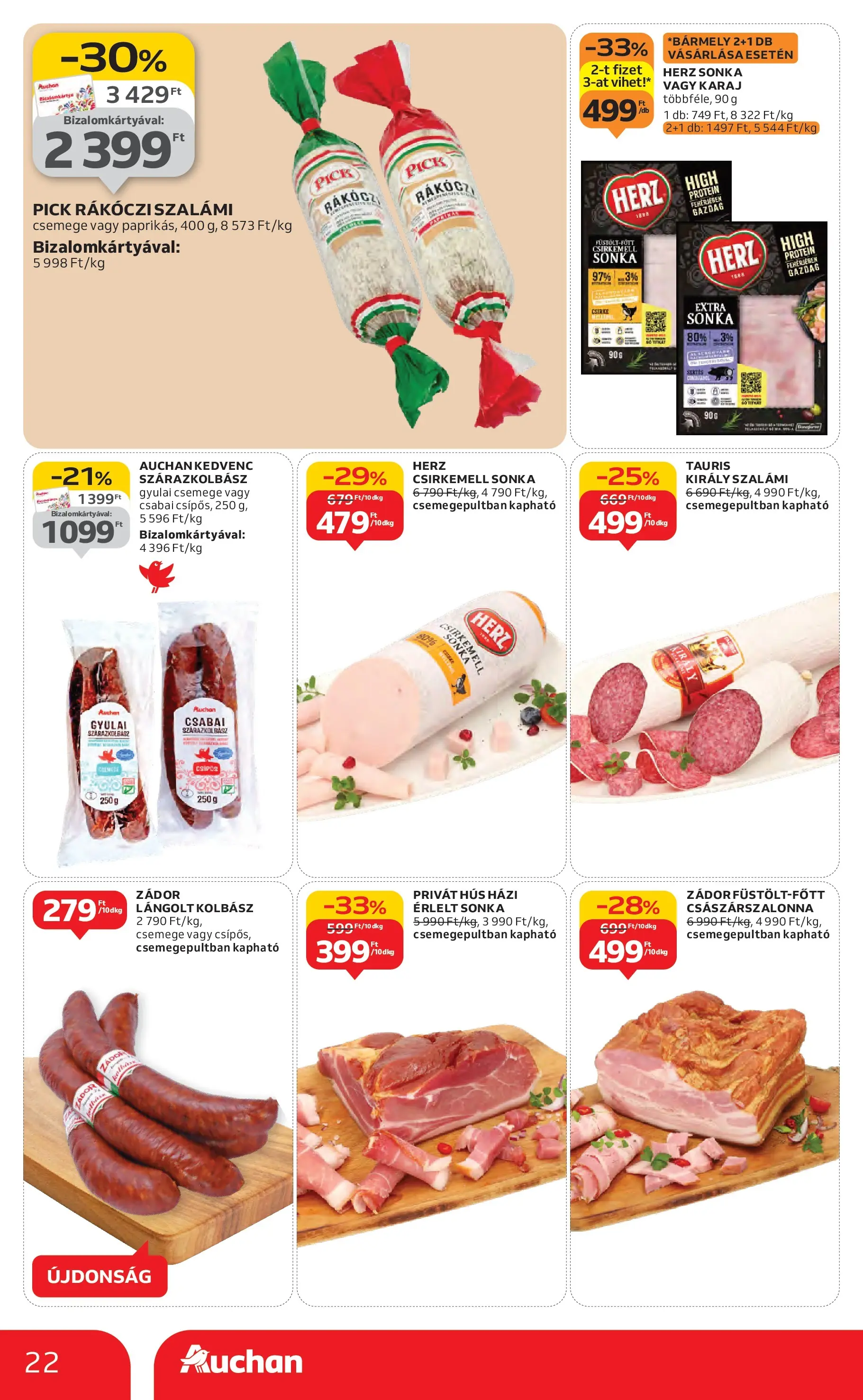 Akciós újság új Auchan - 2025.10.16. -tól/töl ⏳ | Oldal: 22 | Termékek: Pick, Császárszalonna, Szalámi, Só Auchan Akciós újság Székesfehérvár - 2025.10.16. -tól/töl > akció, lapozható szórólap 🛍️ | Oldal: 22 | Termékek: Pick, Császárszalonna, Szalámi, Só