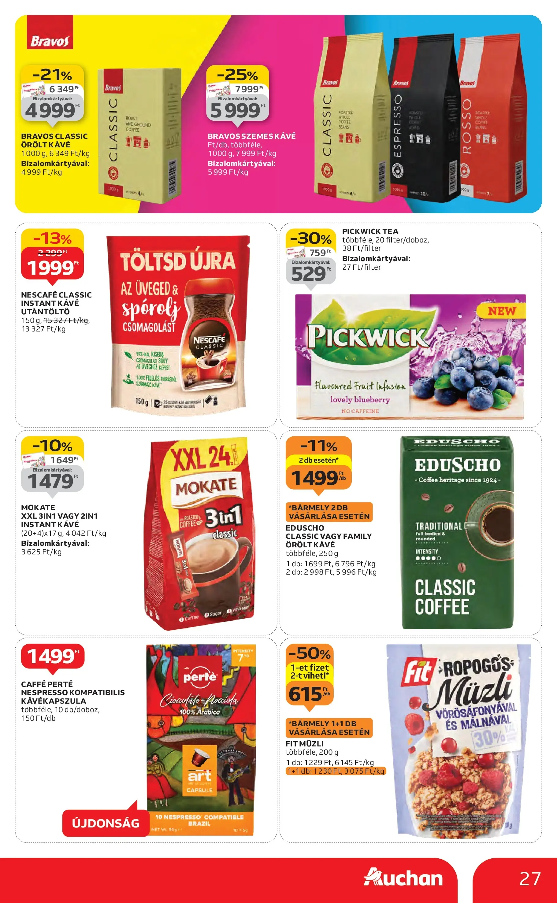 Akciós újság új Auchan - 2025.10.16. -tól/töl ⏳ | Oldal: 27 | Termékek: Kávékapszula, Tea, Őrölt kávé, Instant kávé Auchan Akciós újság Székesfehérvár - 2025.10.16. -tól/töl > akció, lapozható szórólap 🛍️ | Oldal: 27 | Termékek: Kávékapszula, Tea, Őrölt kávé, Instant kávé