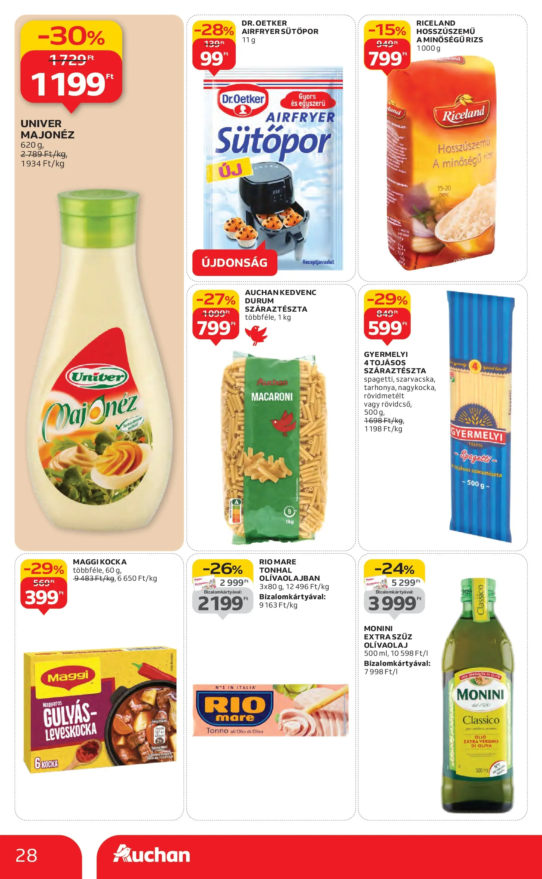 Akciós újság új Auchan - 2025.10.16. -tól/töl ⏳ | Oldal: 28 | Termékek: Leveskocka, Sütőpor, Száraztészta, Olívaolaj Auchan Akciós újság Székesfehérvár - 2025.10.16. -tól/töl > akció, lapozható szórólap 🛍️ | Oldal: 28 | Termékek: Leveskocka, Sütőpor, Száraztészta, Olívaolaj