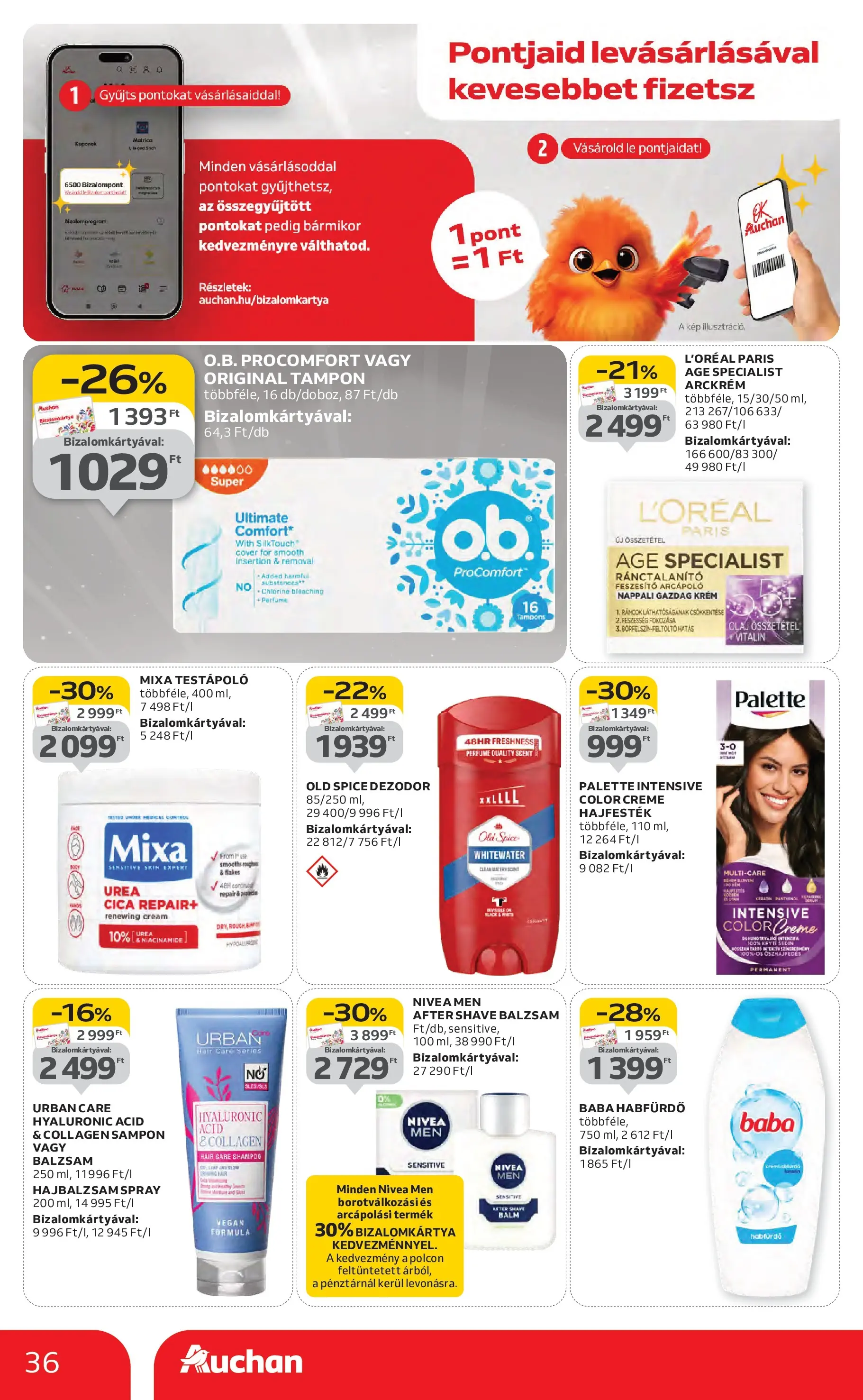 Akciós újság új Auchan - 2025.10.16. -tól/töl ⏳ | Oldal: 36 | Termékek: Old spice, Sampon, Olaj, Vegán Auchan Akciós újság Székesfehérvár - 2025.10.16. -tól/töl > akció, lapozható szórólap 🛍️ | Oldal: 36 | Termékek: Old spice, Sampon, Olaj, Vegán