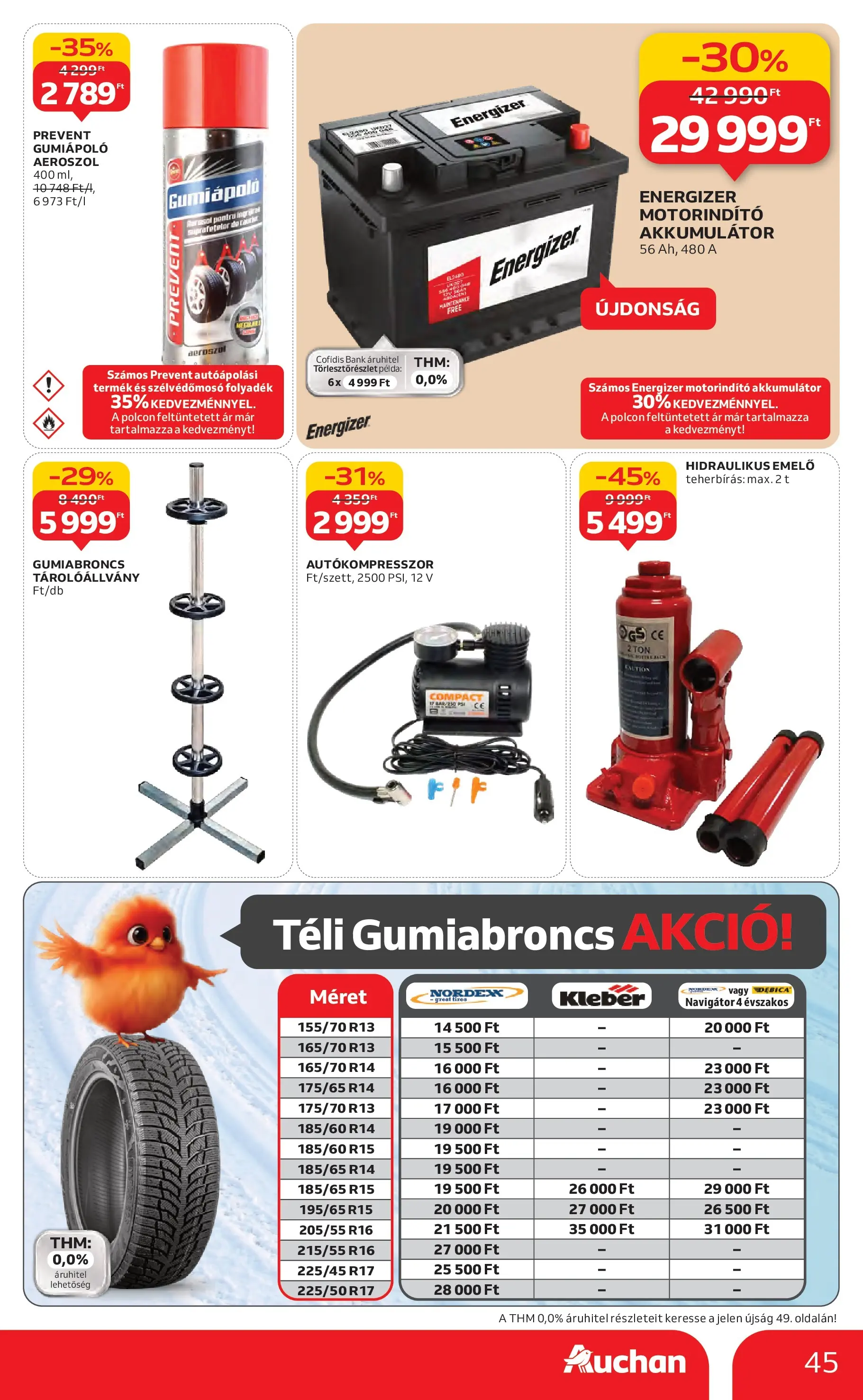 Akciós újság új Auchan - 2025.10.16. -tól/töl ⏳ | Oldal: 45 | Termékek: Akkumulátor Auchan Akciós újság Székesfehérvár - 2025.10.16. -tól/töl > akció, lapozható szórólap 🛍️ | Oldal: 45 | Termékek: Akkumulátor