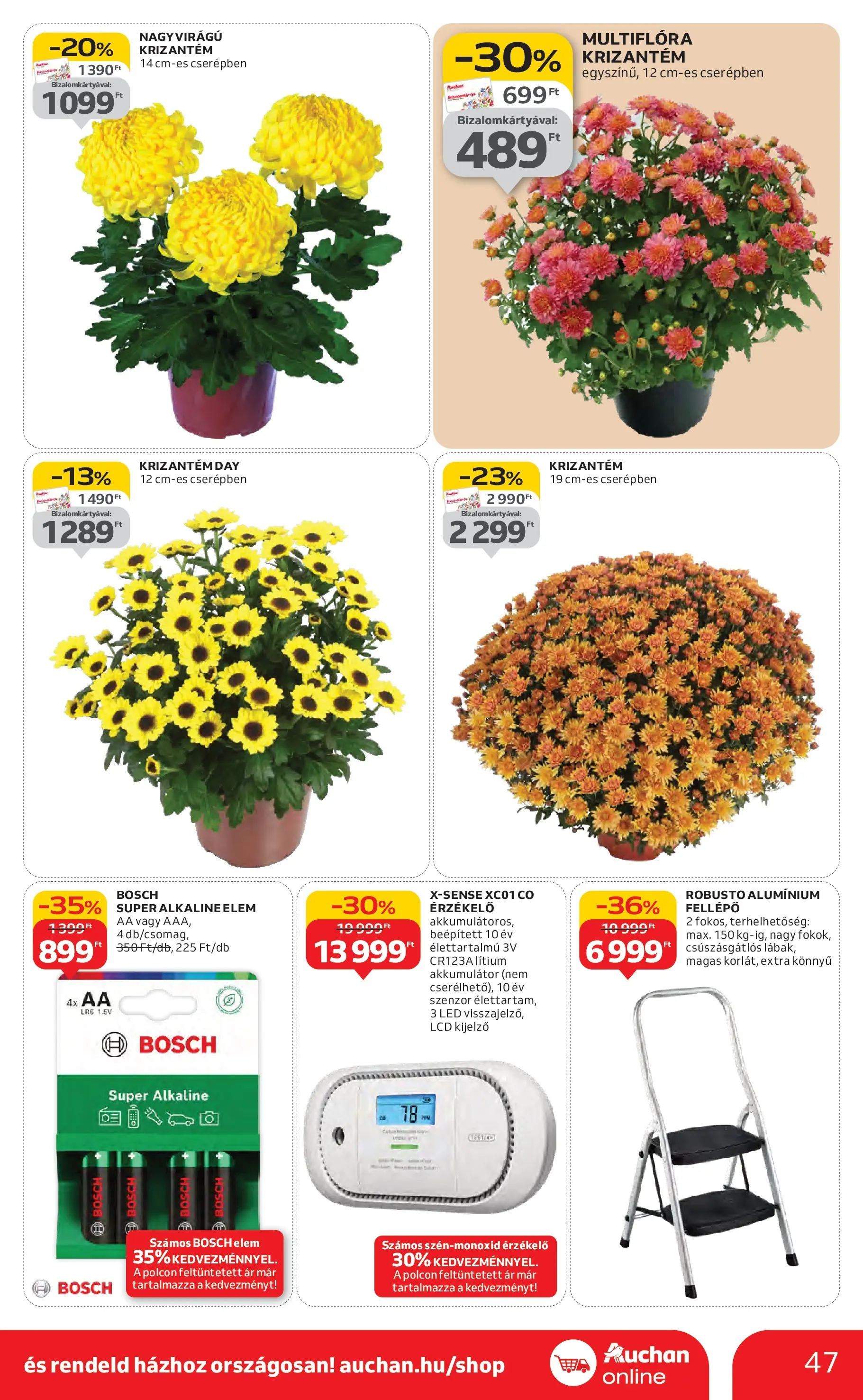 Akciós újság új Auchan - 2025.10.16. -tól/töl ⏳ | Oldal: 47 | Termékek: CO érzékelő, Akkumulátor, Fellépő Auchan Akciós újság Székesfehérvár - 2025.10.16. -tól/töl > akció, lapozható szórólap 🛍️ | Oldal: 47 | Termékek: CO érzékelő, Akkumulátor, Fellépő