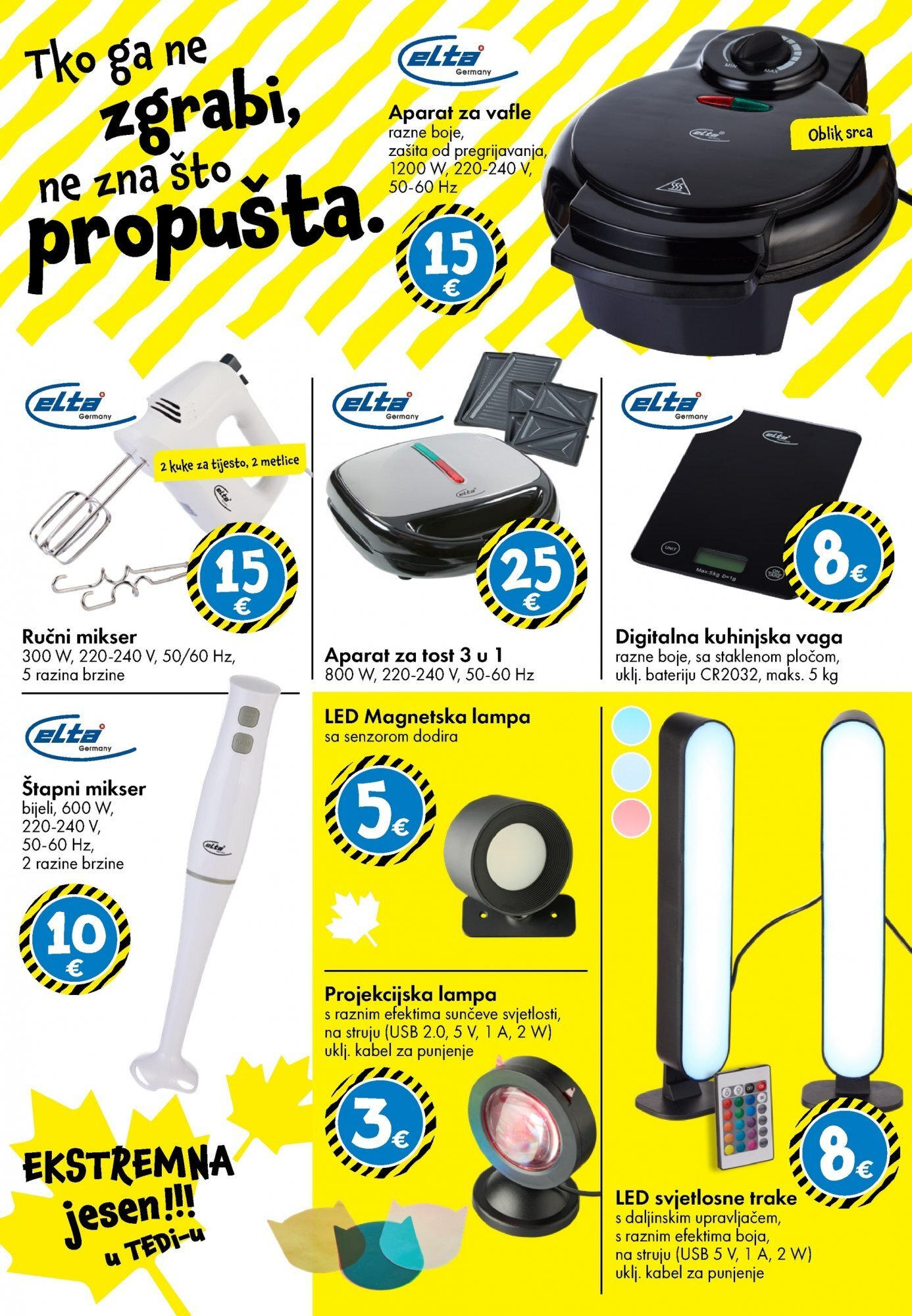 TEDi - TEDi katalog do 25.10.2025 novi od 16.10.2025 na listanje > letak digitalni | Stranica: 9 | Proizvodi: Štapni mikser, Kabel, USB, Vaga