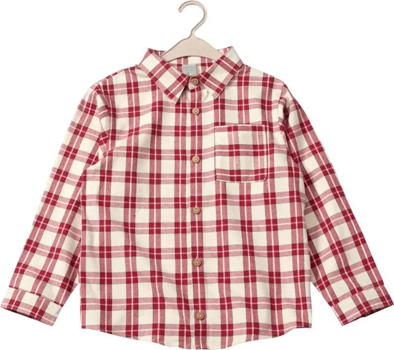 ALANA Hemd aus Flanell mit Karo-Muster, rot, Gr. 116