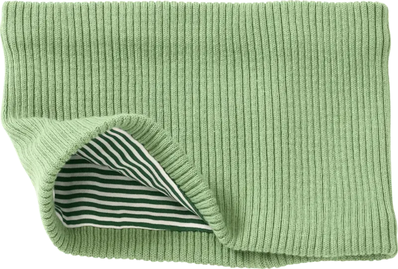 PUSBLU Loop Schal mit Ripp-Struktur, grün