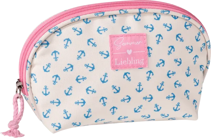 Vito & Joe Kosmetiktasche weiß/blau Anker "Sommerliebling"