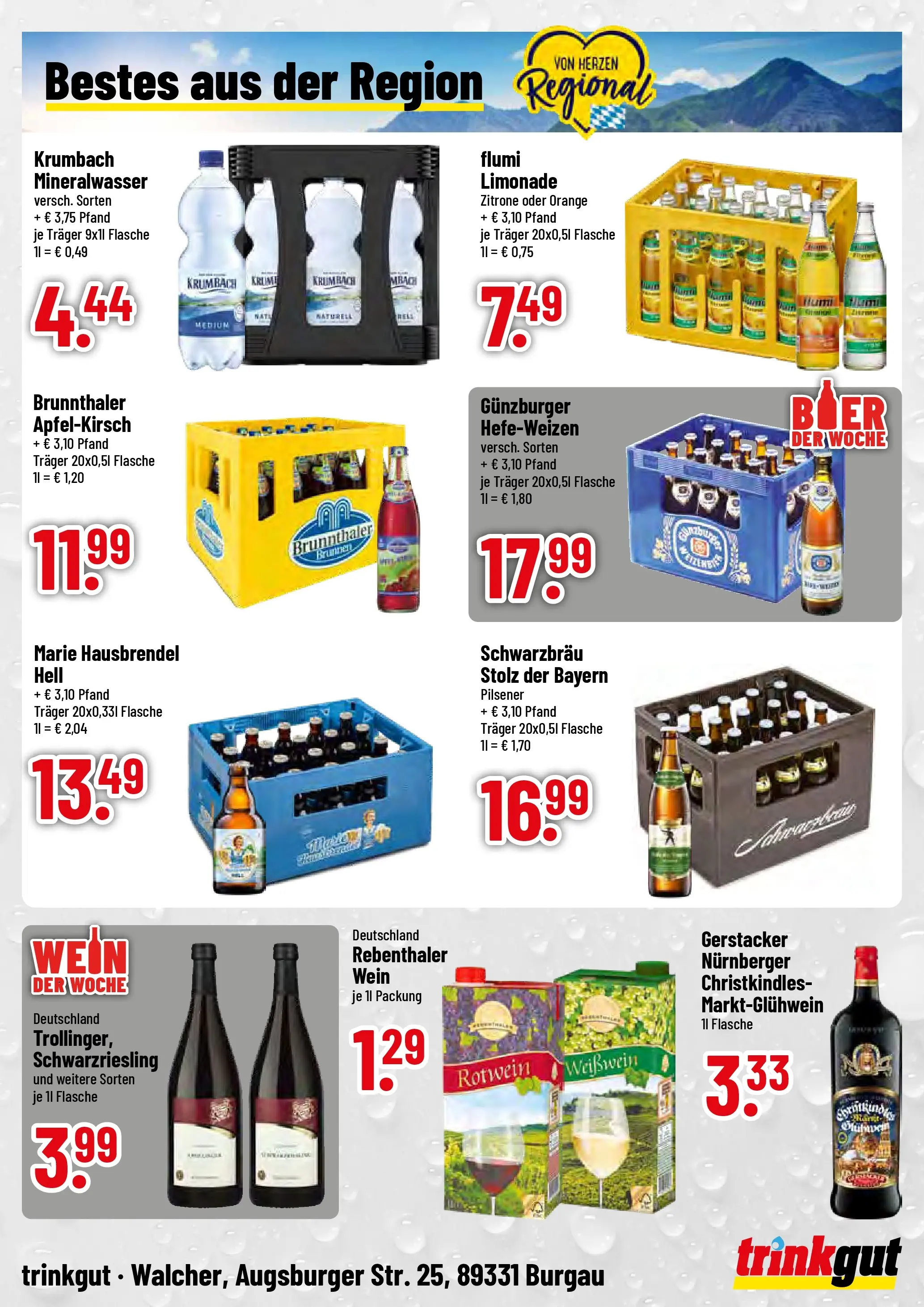 Trinkgut - trinkgut: Wochenangebote (ab 19.10.2025) » Angebote online | Seite: 4 | Produkte: Weißwein, Limonade, Mineralwasser, Wein