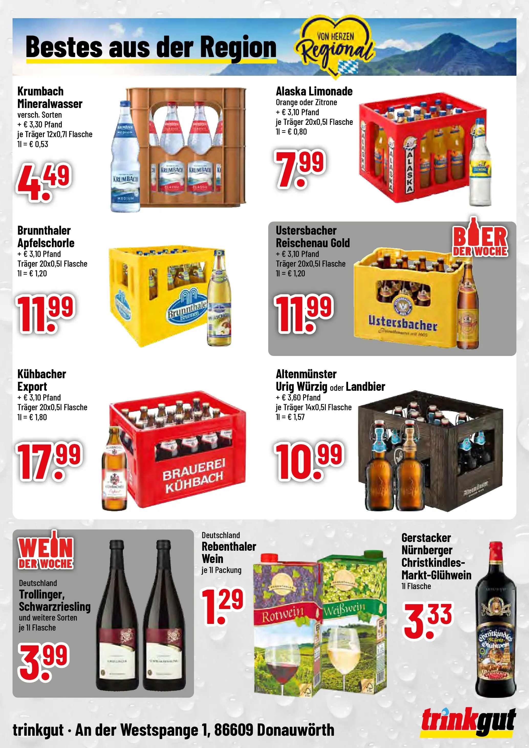 Trinkgut - trinkgut: Wochenangebote (ab 19.10.2025) » Angebote online | Seite: 4 | Produkte: Rotwein, Limonade, Mineralwasser, Wein