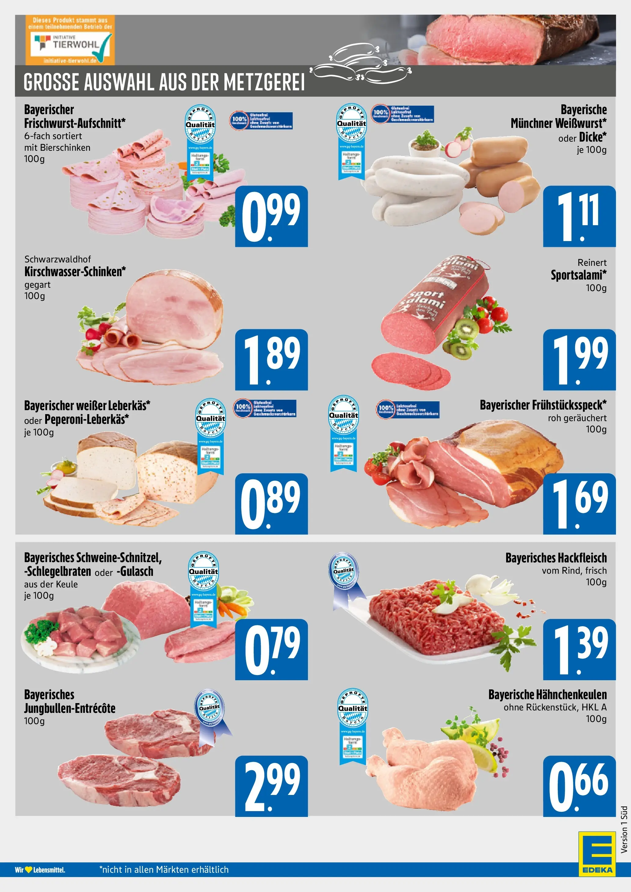 Edeka prospekt München	 (ab 19.10.2025) » Angebote Online | Seite: 4 | Produkte: Gulasch, Salami, Steak, Hackfleisch
