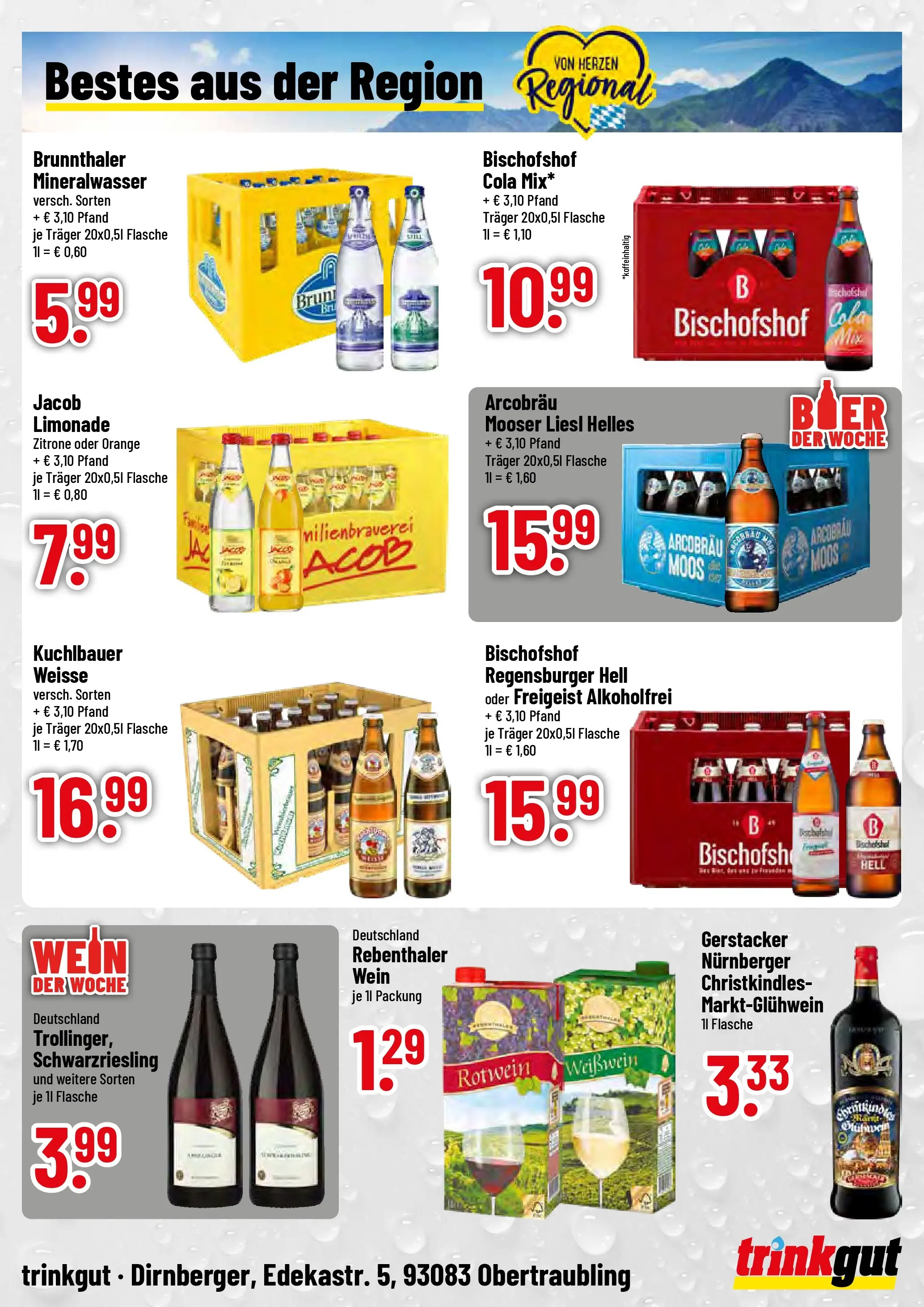 Trinkgut - trinkgut: Wochenangebote (ab 19.10.2025) » Angebote online | Seite: 4 | Produkte: Weißwein, Mineralwasser, Zitrone, Wein