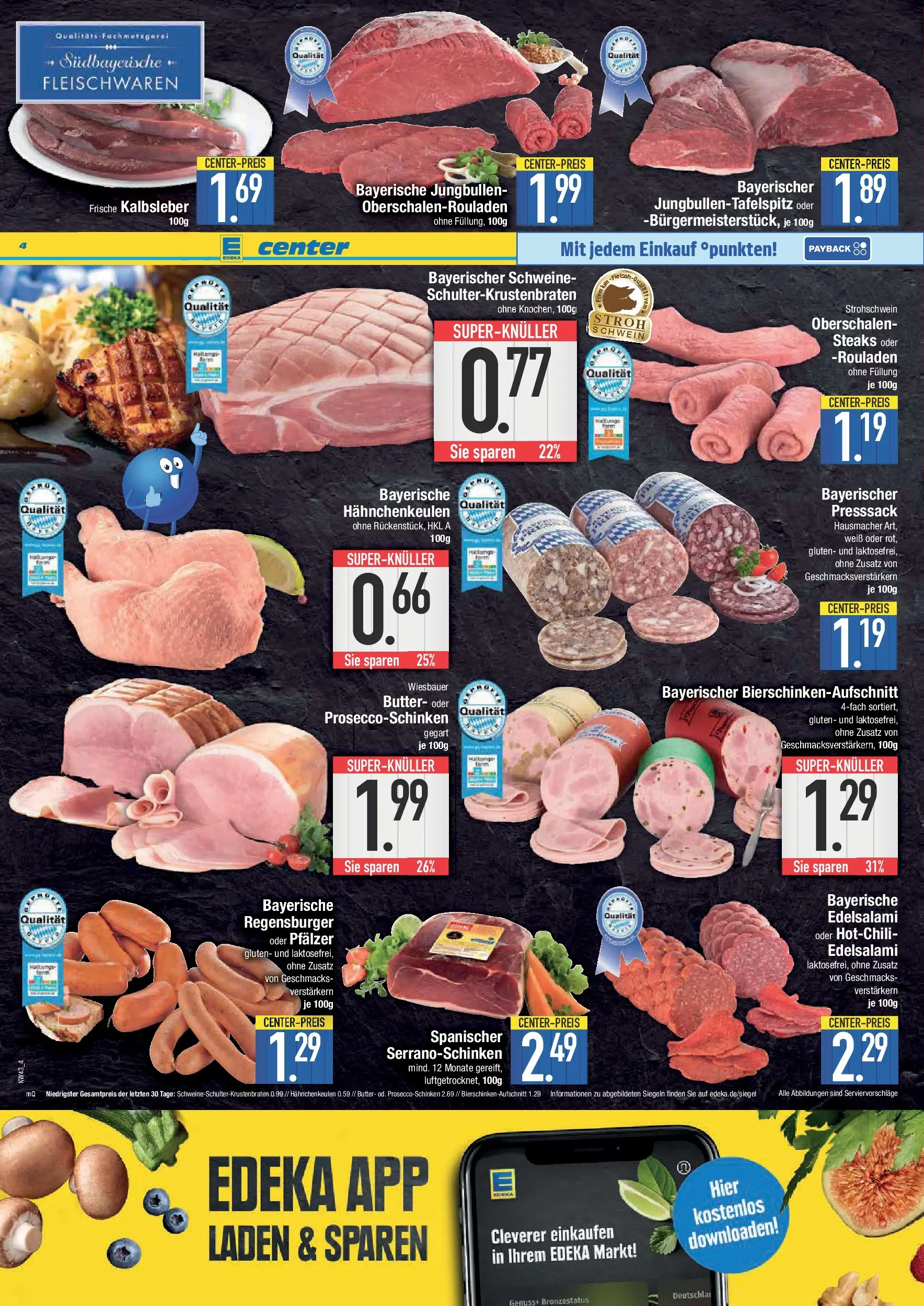 Edeka prospekt Piding	 (ab 19.10.2025) » Angebote Online | Seite: 4 | Produkte: Butter, Kalbsleber