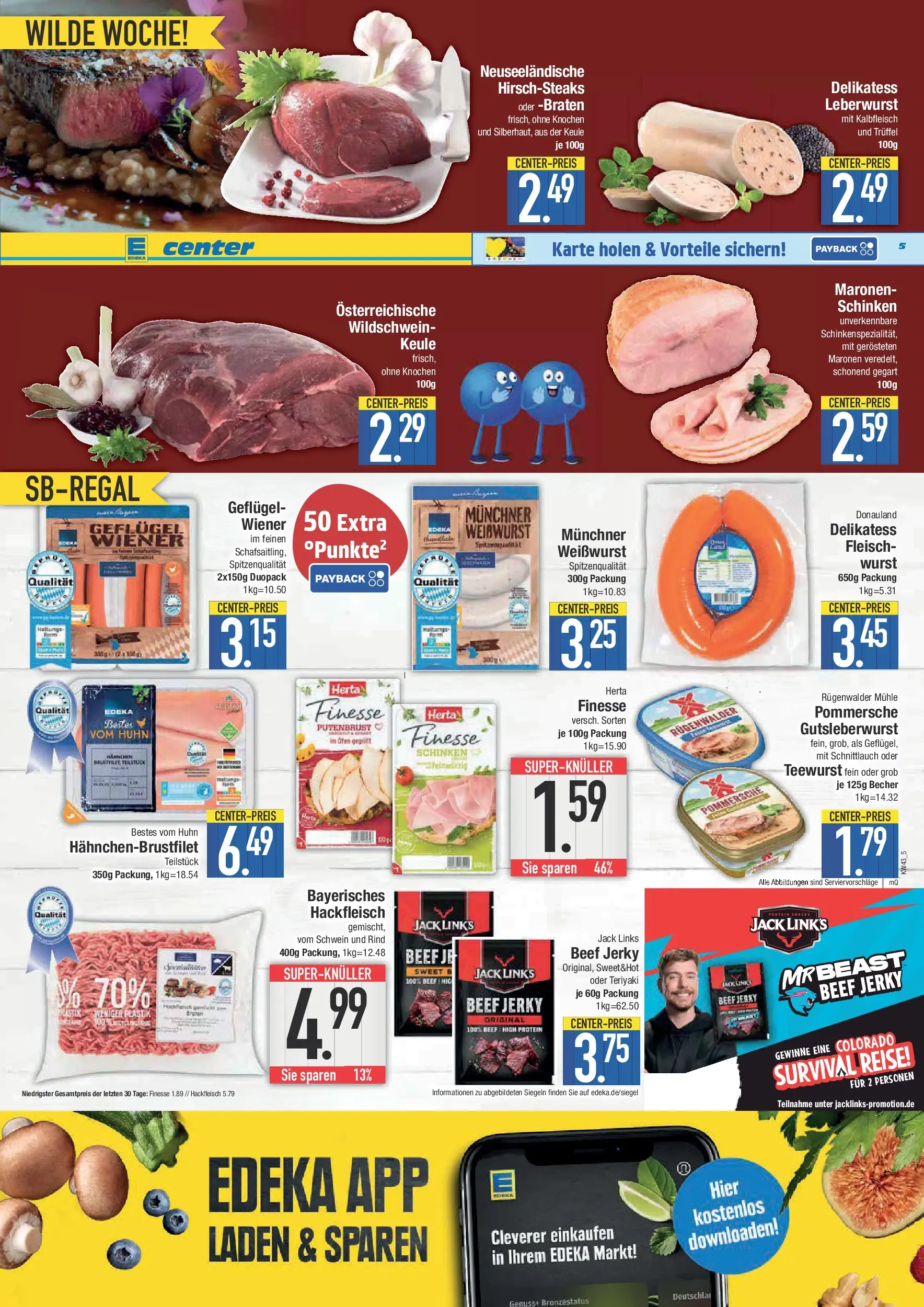 Edeka prospekt Piding	 (ab 19.10.2025) » Angebote Online | Seite: 5 | Produkte: Weißwurst, Wurst, Schinken, Fleisch