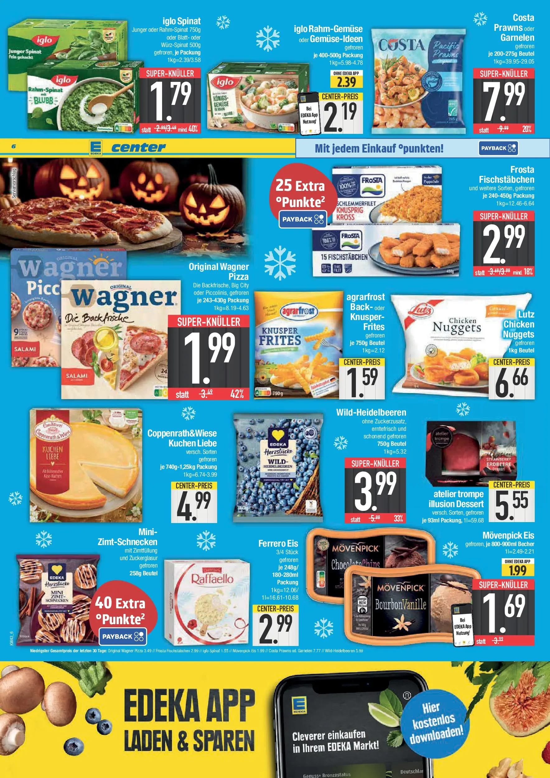 Edeka prospekt Piding	 (ab 19.10.2025) » Angebote Online | Seite: 6 | Produkte: Iglo, Fischstabchen, Gemüse, Kuchen