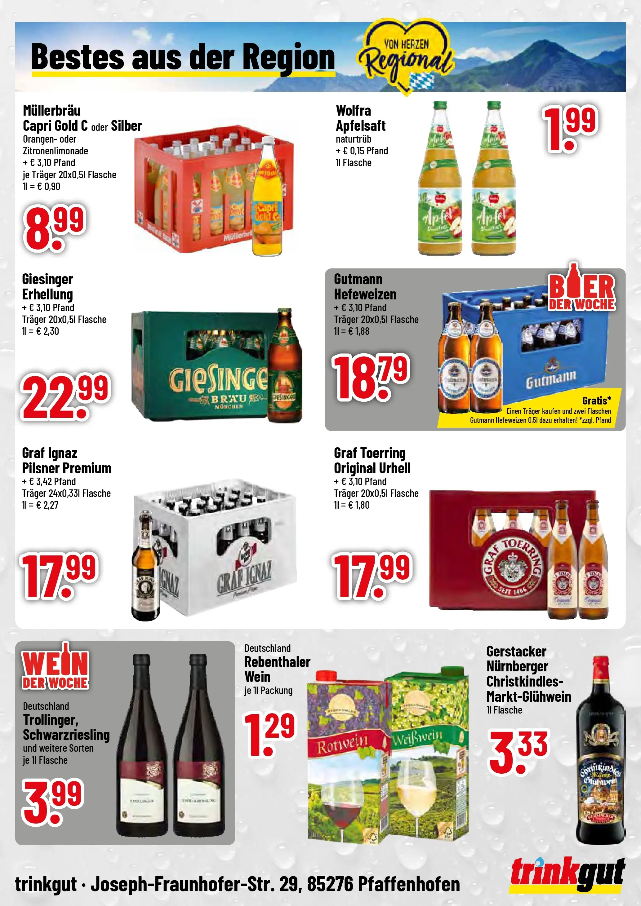Trinkgut - trinkgut: Wochenangebote (ab 19.10.2025) » Angebote online | Seite: 4 | Produkte: Rotwein, Orangen, Apfelsaft, Wein