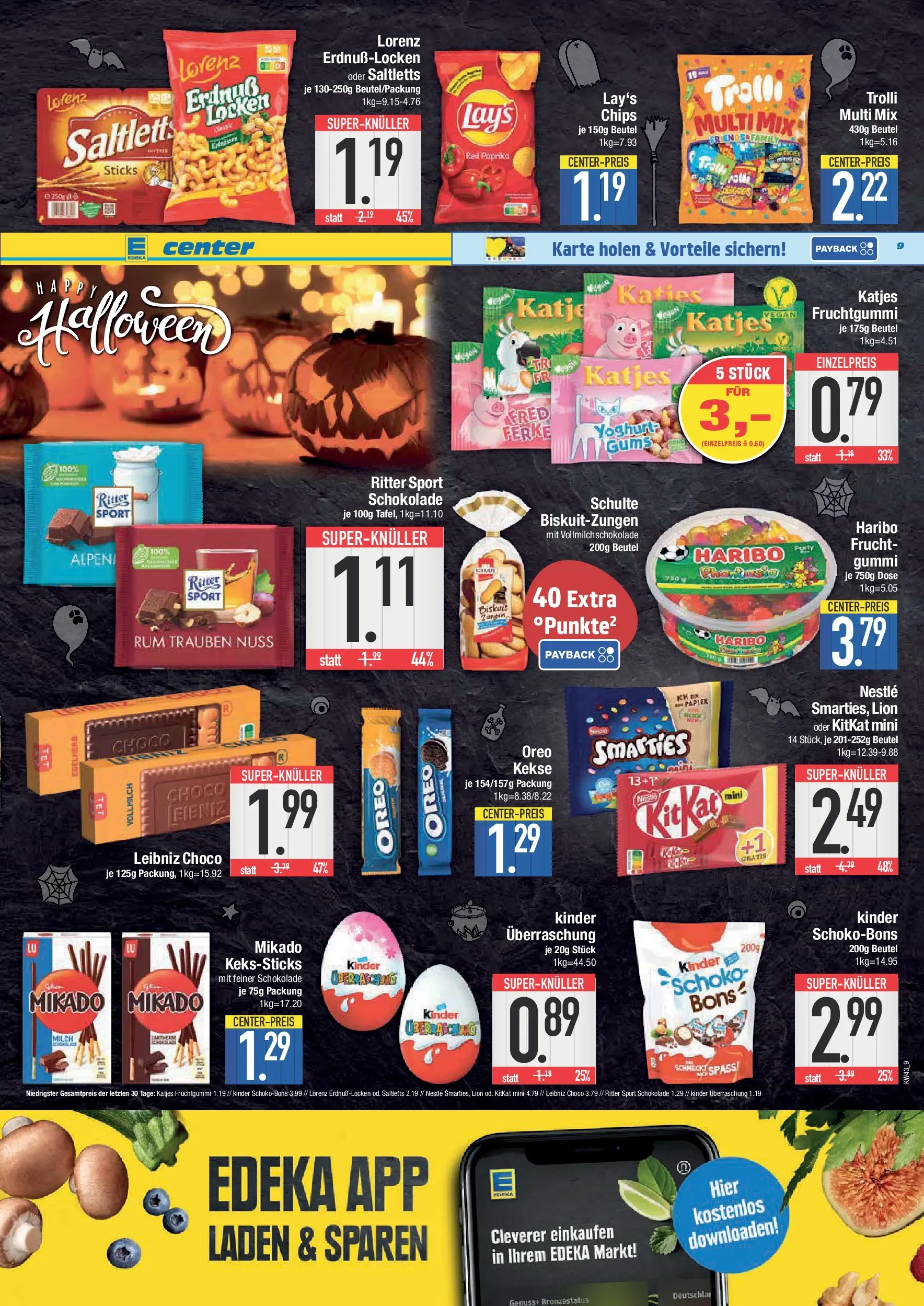 Edeka prospekt Piding	 (ab 19.10.2025) » Angebote Online | Seite: 9 | Produkte: Haribo, Rum, Ritter sport, Katjes