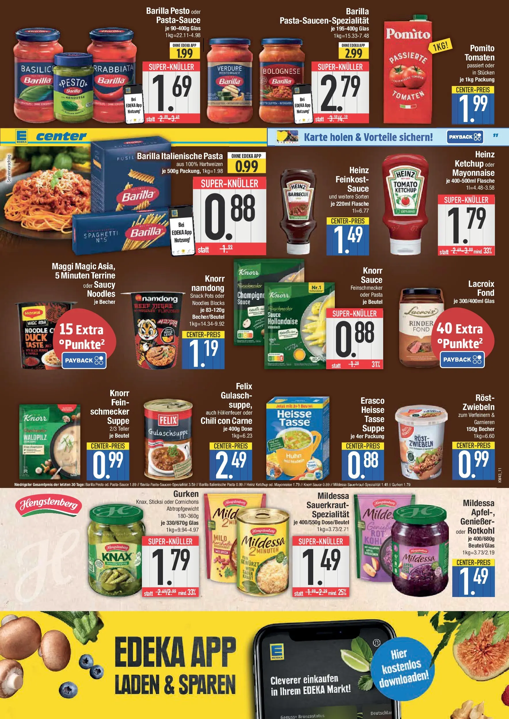 Edeka prospekt Piding	 (ab 19.10.2025) » Angebote Online | Seite: 11 | Produkte: Maggi, Barilla, Heinz ketchup, Wein