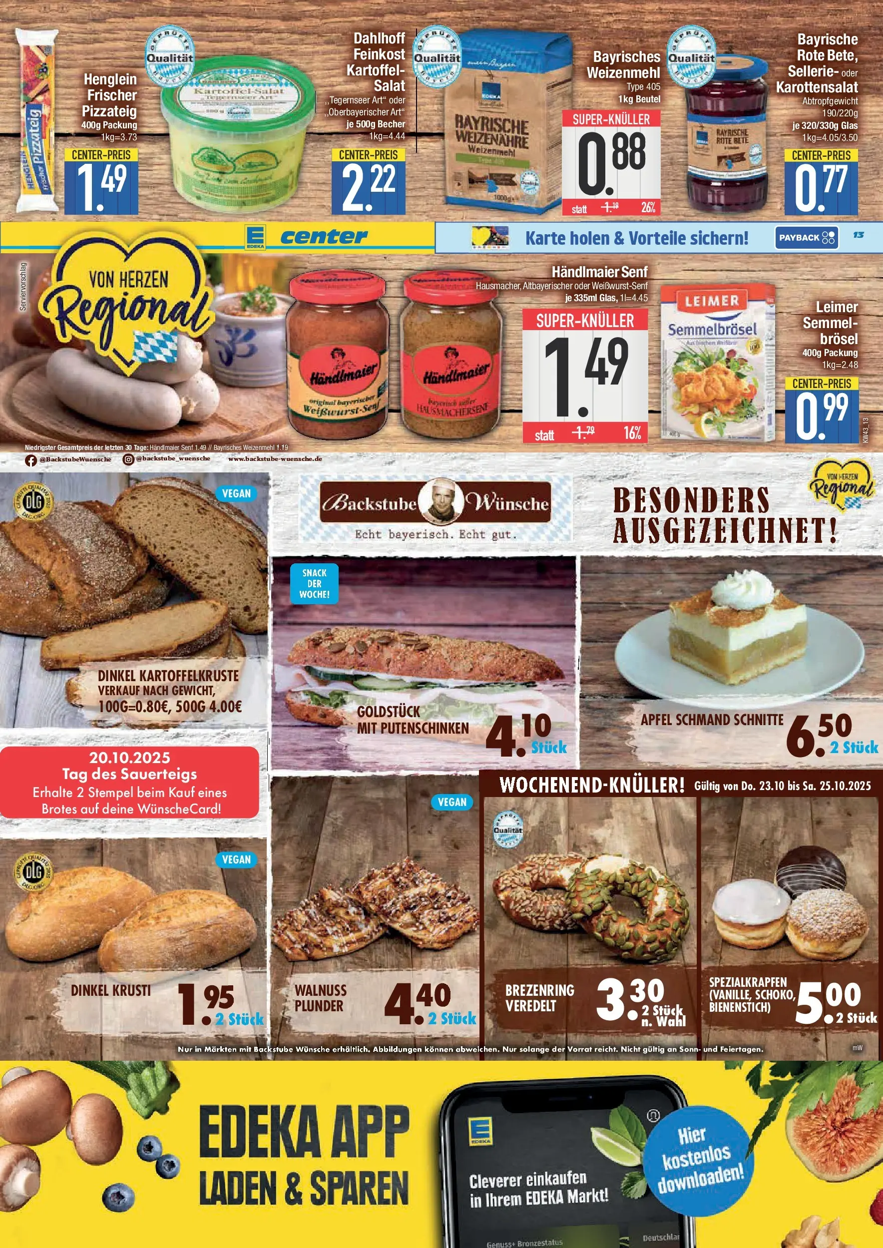 Edeka prospekt Bad Reichenhall	 (ab 19.10.2025) » Angebote Online | Seite: 13 | Produkte: Äpfel, Weizenmehl, Apple, Pizza