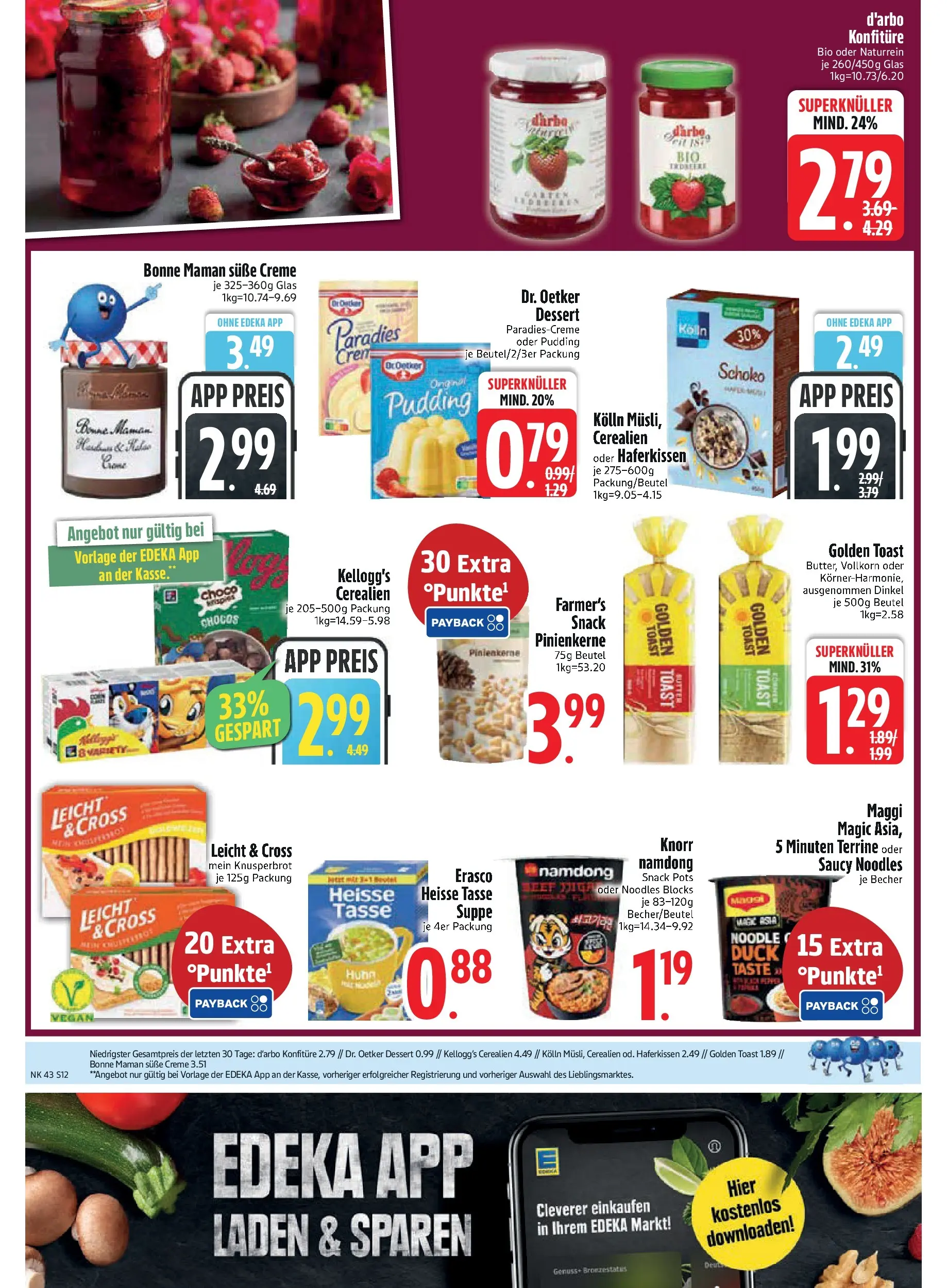Edeka prospekt Asbach-Bäumenheim	 (ab 19.10.2025) » Angebote Online | Seite: 12 | Produkte: Maggi, Toast, Creme, Maggi 5 minuten terrine