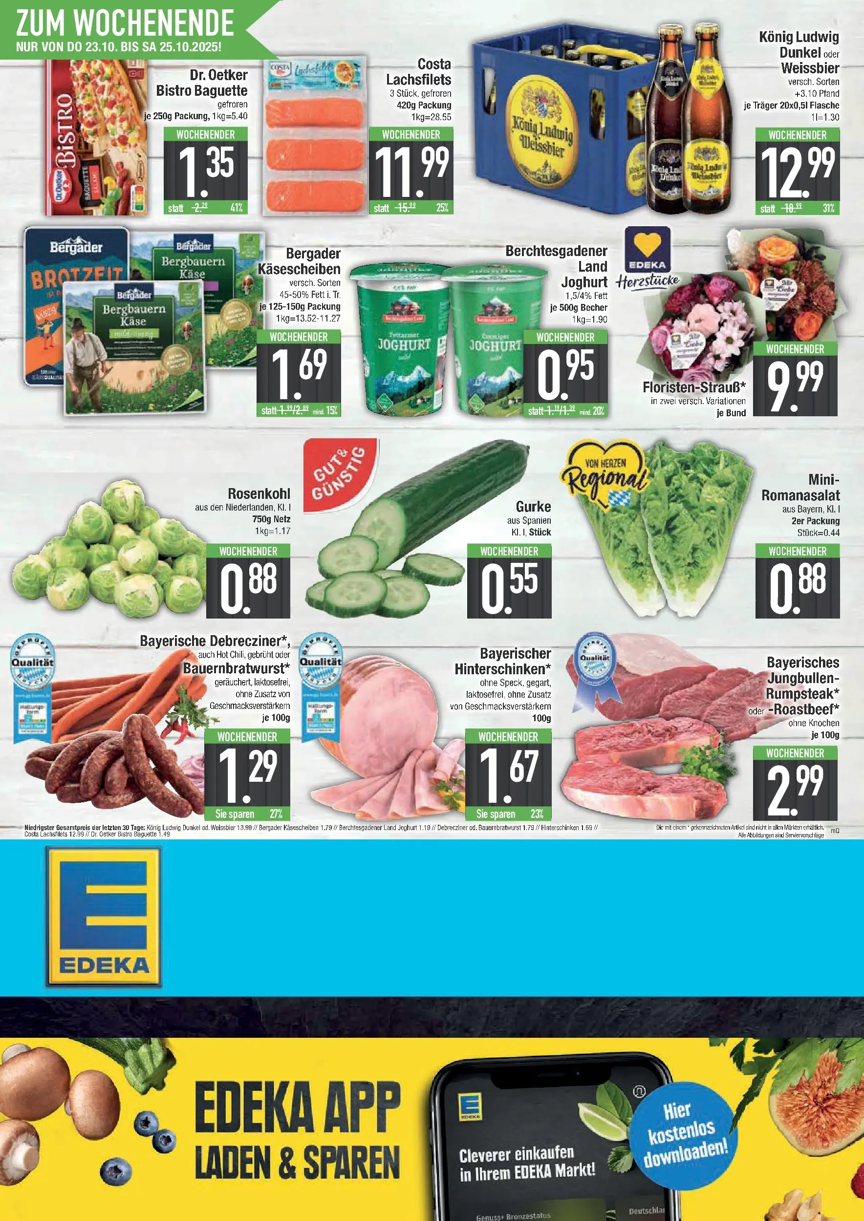 Edeka prospekt Piding	 (ab 19.10.2025) » Angebote Online | Seite: 20 | Produkte: Käse, Joghurt, Baguette, Steak