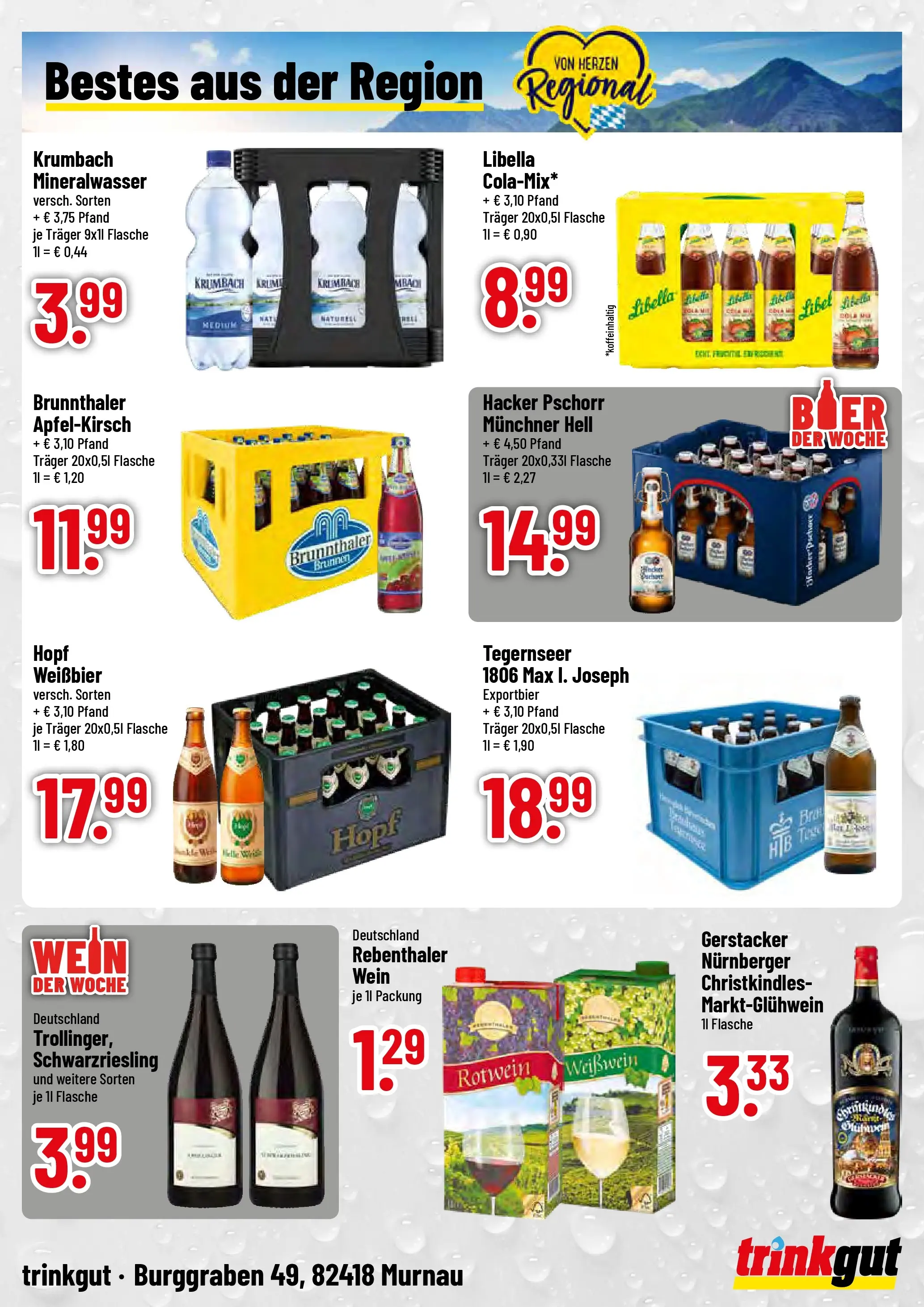 Trinkgut - trinkgut: Wochenangebote (ab 19.10.2025) » Angebote online | Seite: 4 | Produkte: Weißwein, Weißbier, Rotwein, Mineralwasser